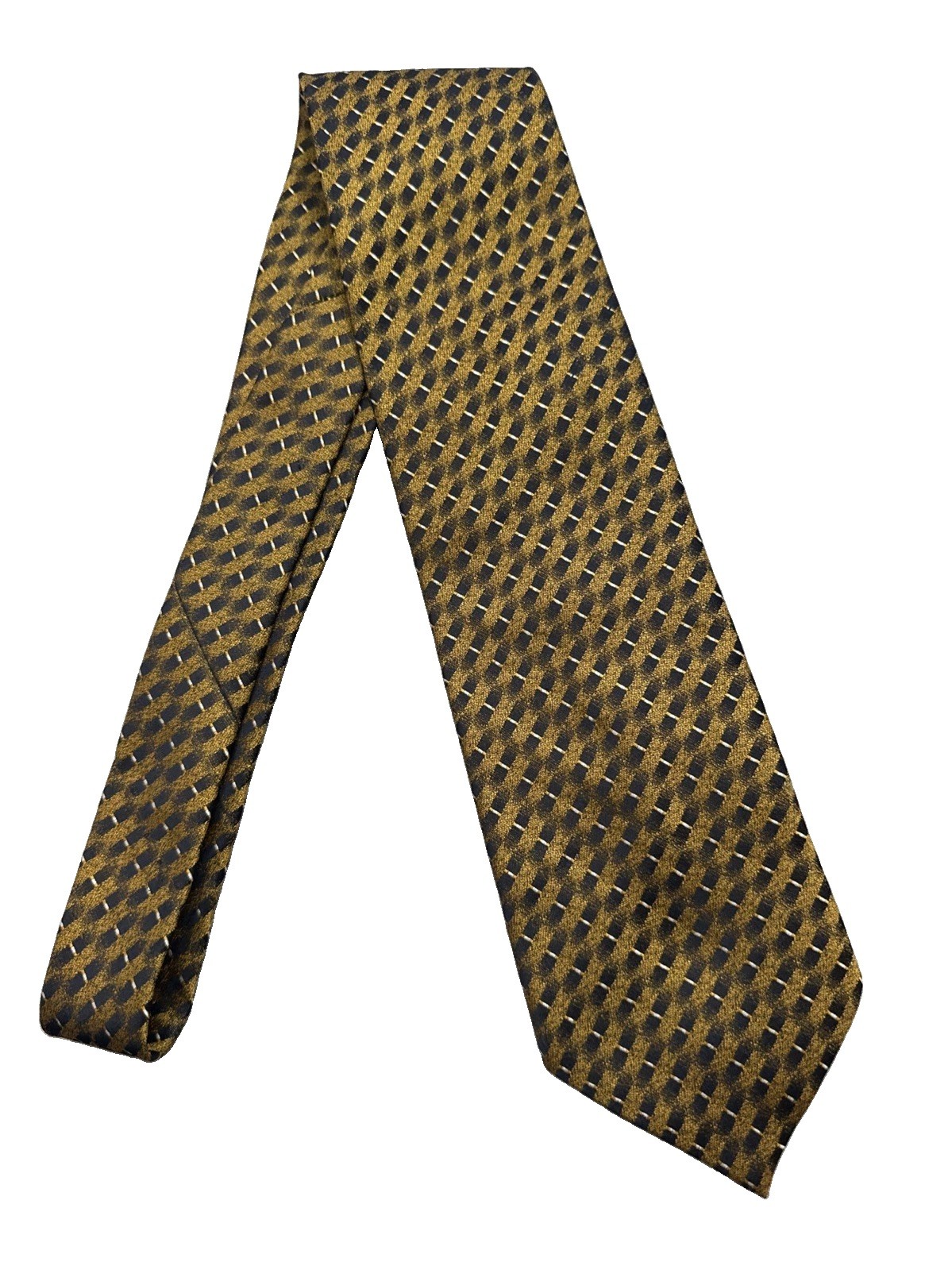Gucci Tie Gold Yellow Black Design Silk 100% Men\'S Necktie Luxury Gucci Tie Gold Yellow Black Design Silk 100% Men\'S Necktie Luxury