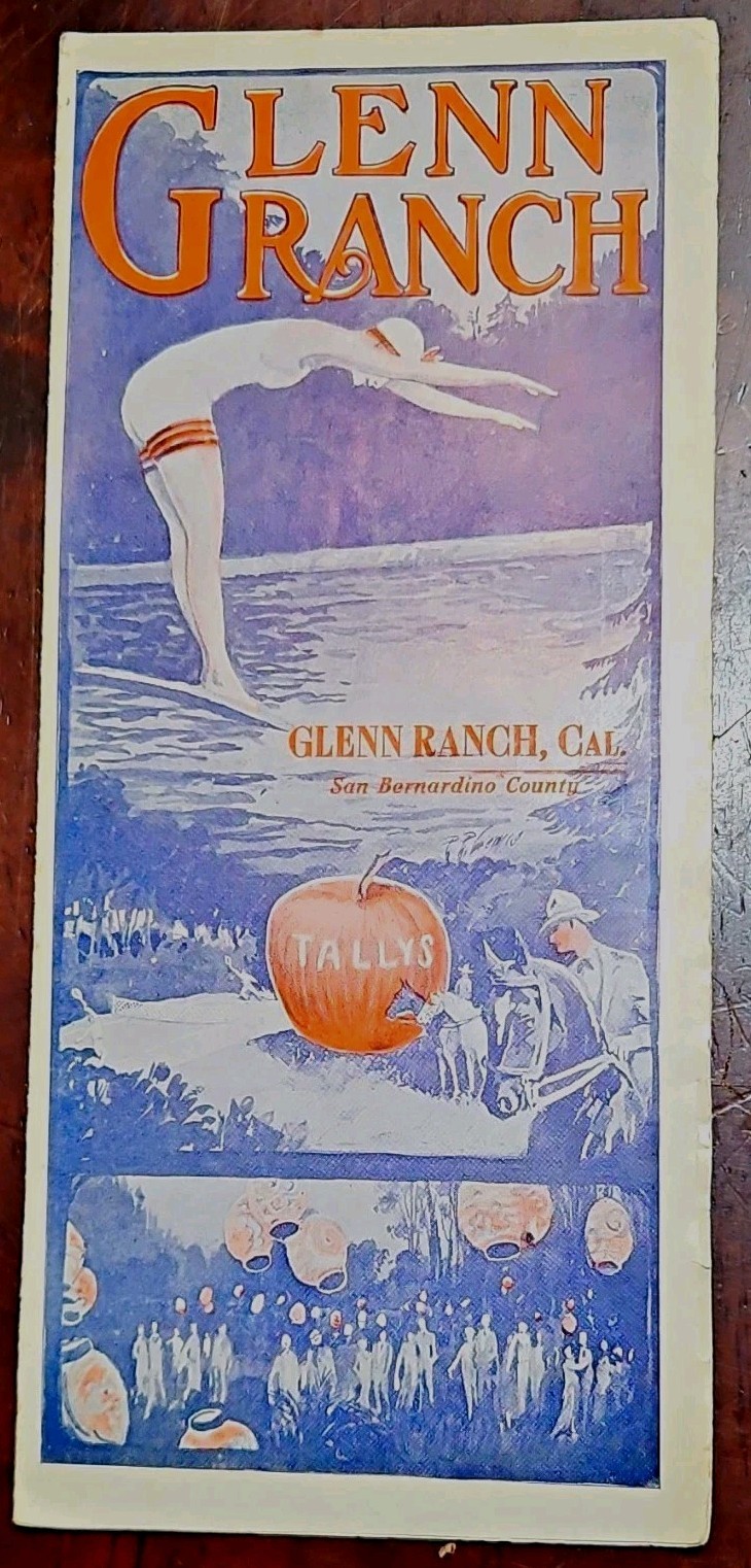 Glenn Ranch California Fold-Out Souvenir Brochure w/ Map & Photos Circa 1920s Glenn Ranch California Fold-Out Souvenir Brochure w/ Map & Photos Circa 1920s