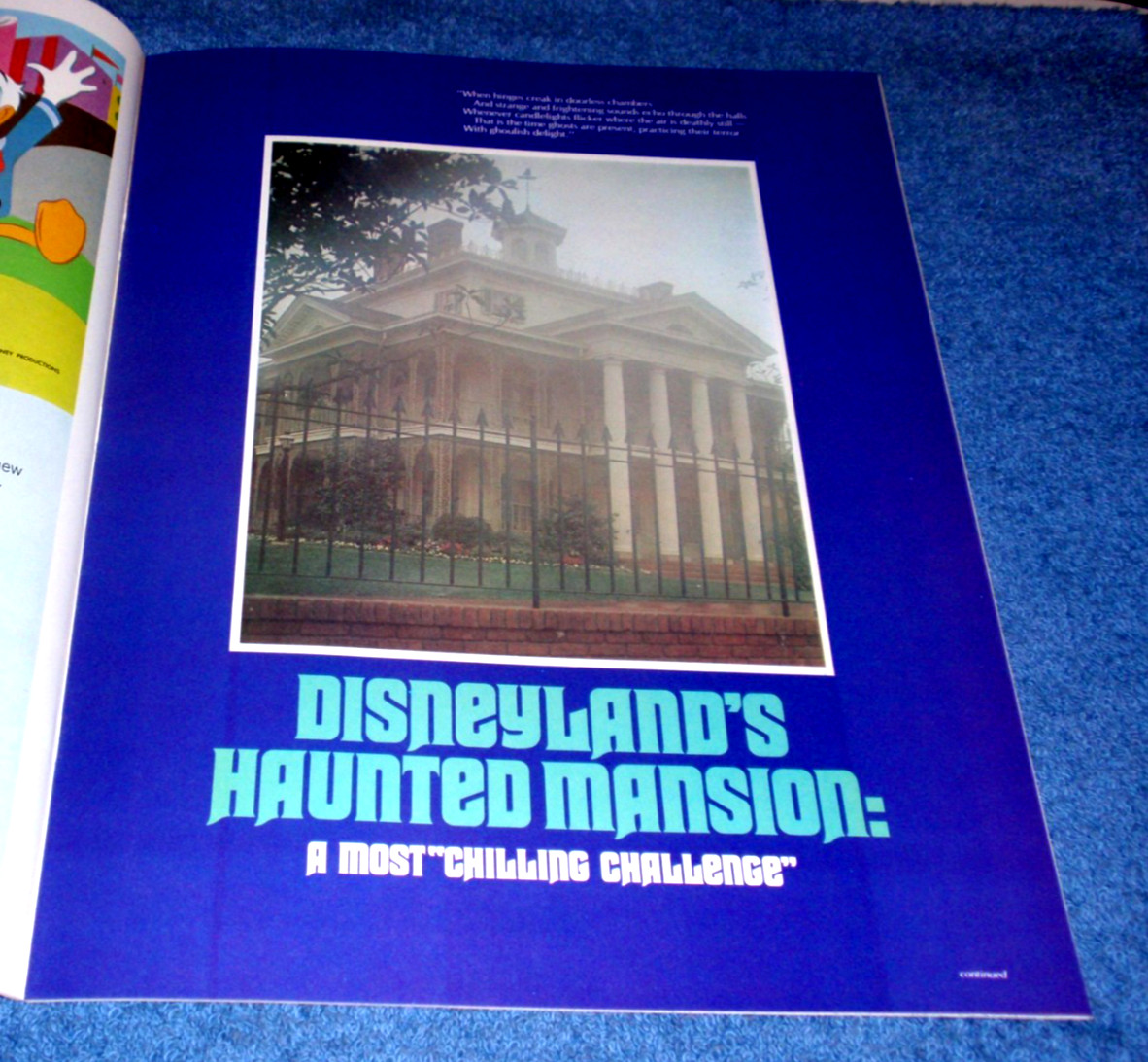 Disneyland Vacationland Magazine Fall / Winter 1974-75 / The Haunted Mansion