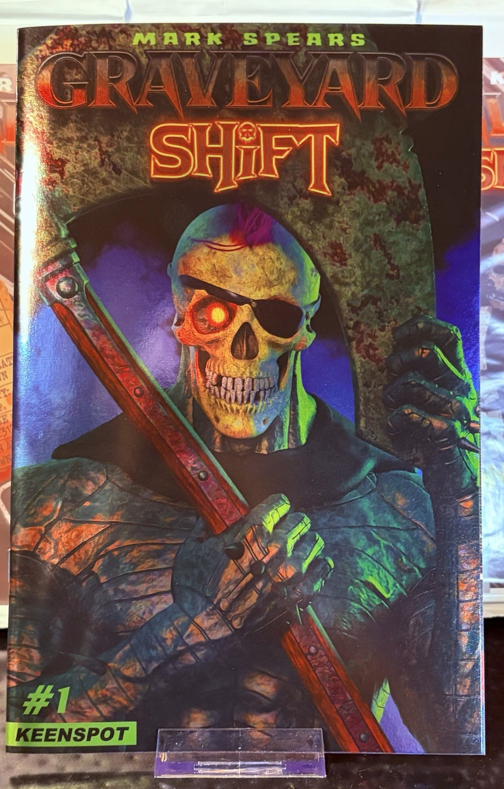 MARK SPEARS GRAVEYARD SHIFT #1 CVR J 1:100 FOIL BODY BAG  NM