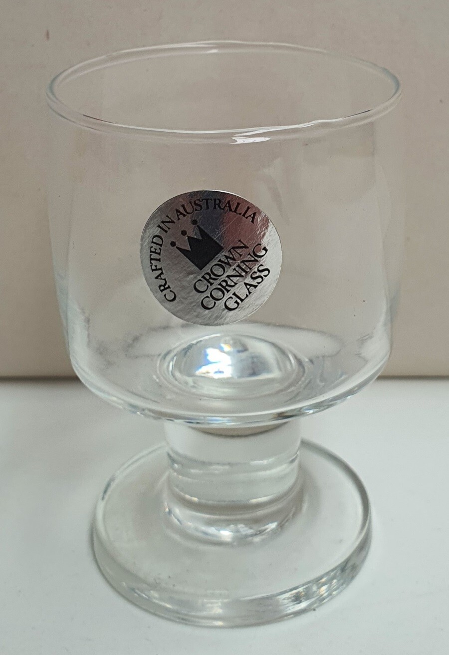 Vintage Crown Corning Small Port Glass Crafted in Australia c1972-88 Liqueur