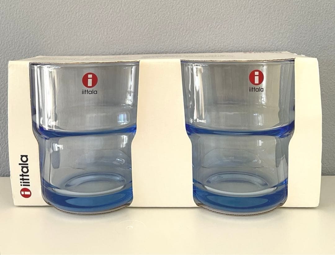 iittala Ote Blue Set of 2 MINT RARE