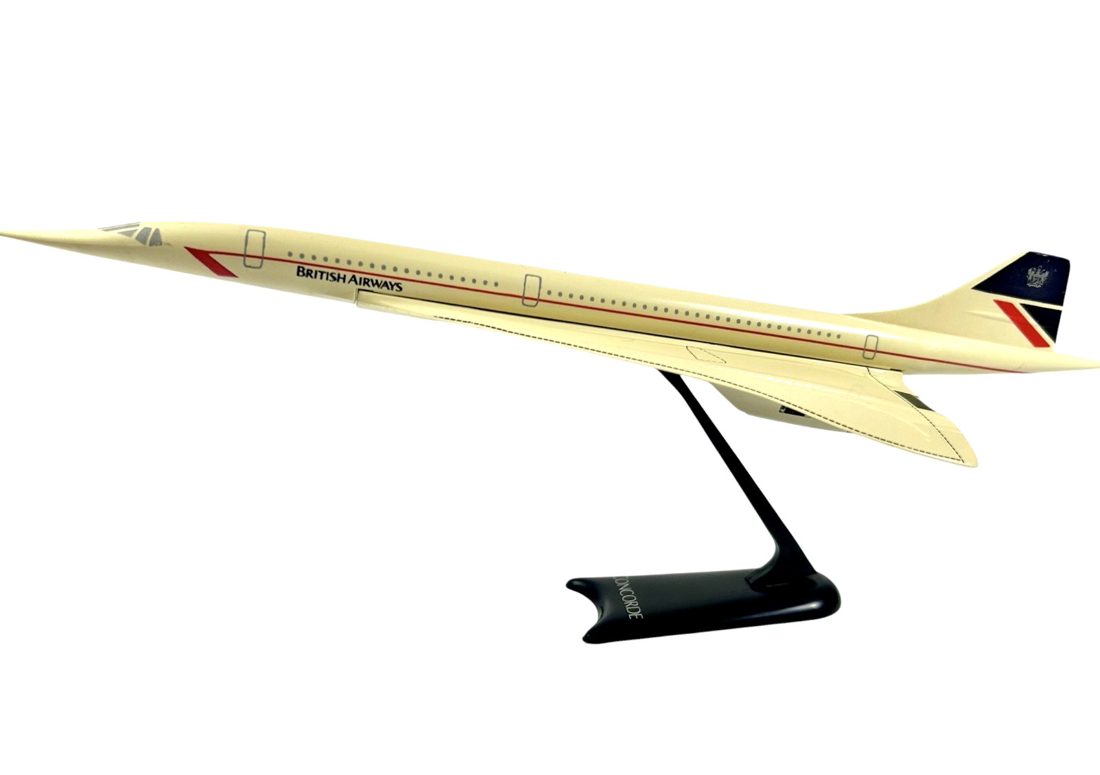 Vtg British Airways Concorde 9.5” Model Plane Airplane Plastic Model