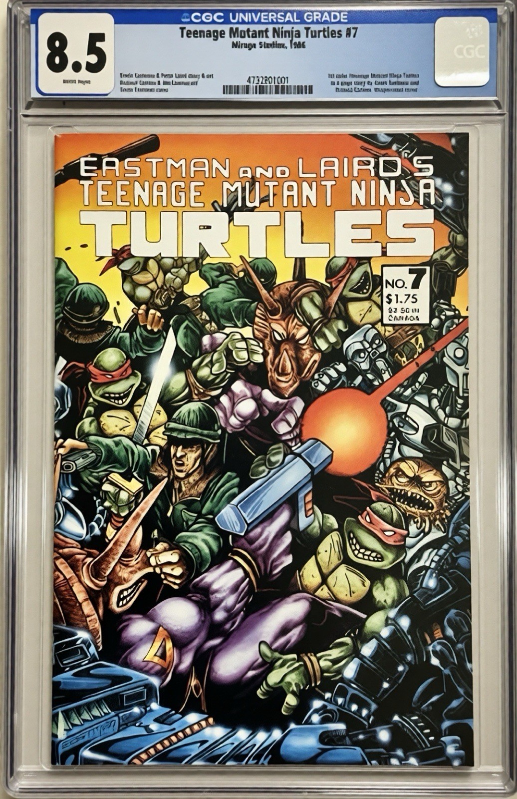Teenage Mutant Ninja Turtles #7 (Mirage Studios March 1986) CGC 8.5 Michael 🔥🔥 Teenage Mutant Ninja Turtles #7 (Mirage Studios March 1986) CGC 8.5 Michael 🔥🔥