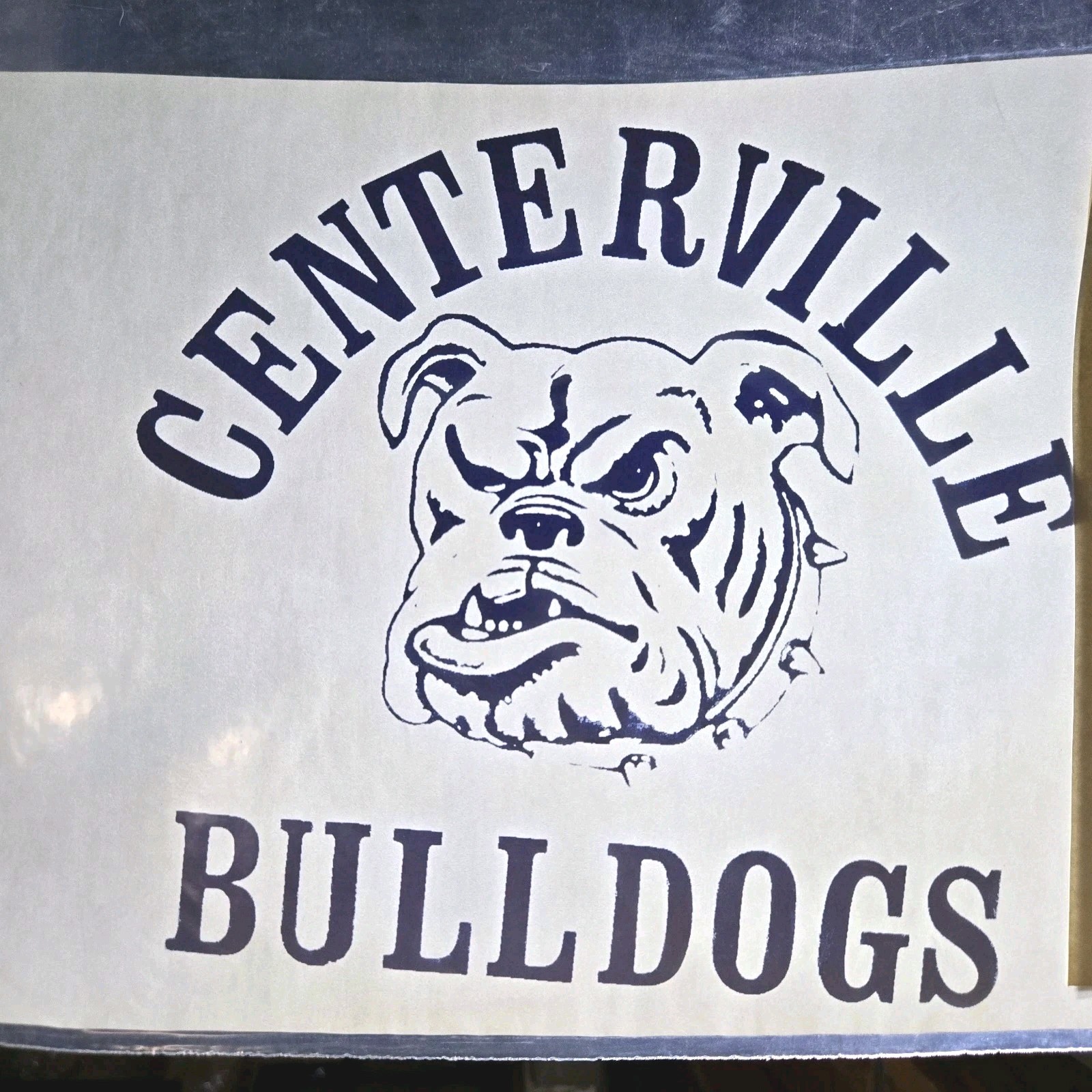 Vintage Porter’s Roach Iron-On Decal Centerville Bulldogs Mascot NOS