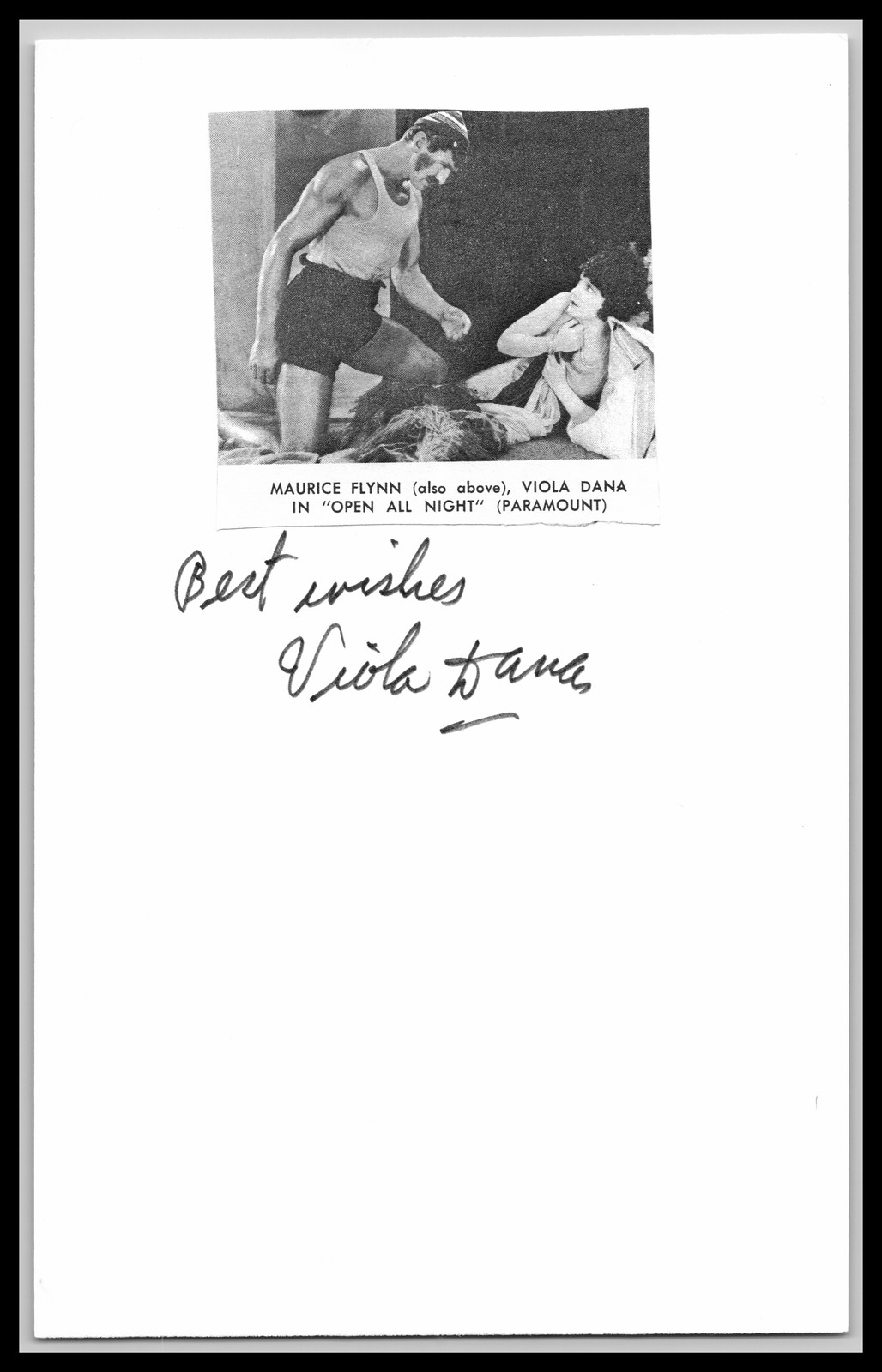 Viola Dana - Actress - 2x3 Cut Photo On Paper With Autograph (b)