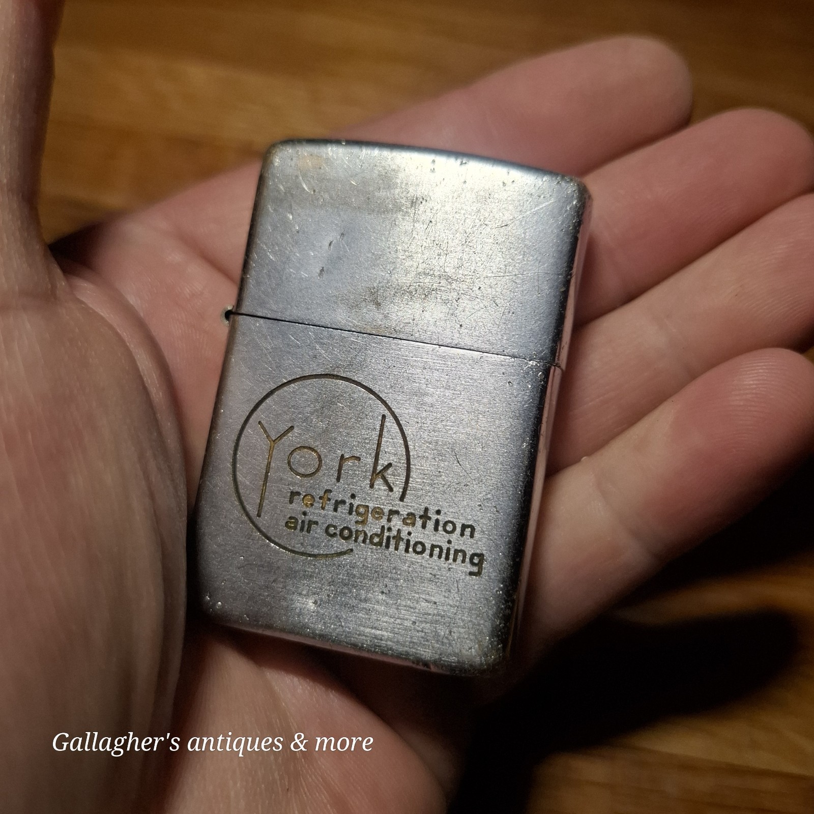 Vtg 1950s Zippo Lighter York Refrigeration Elliott-Lewis Corp Pat 2032695 Philly