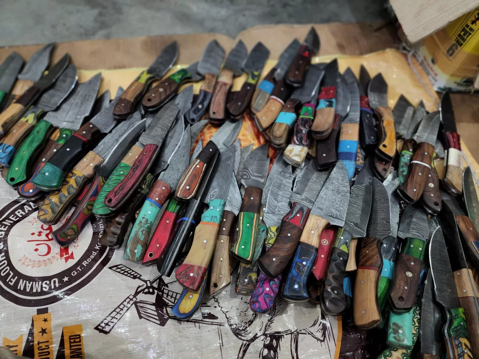 Lot of 20 Custom Handmade Damascus Steel 8\