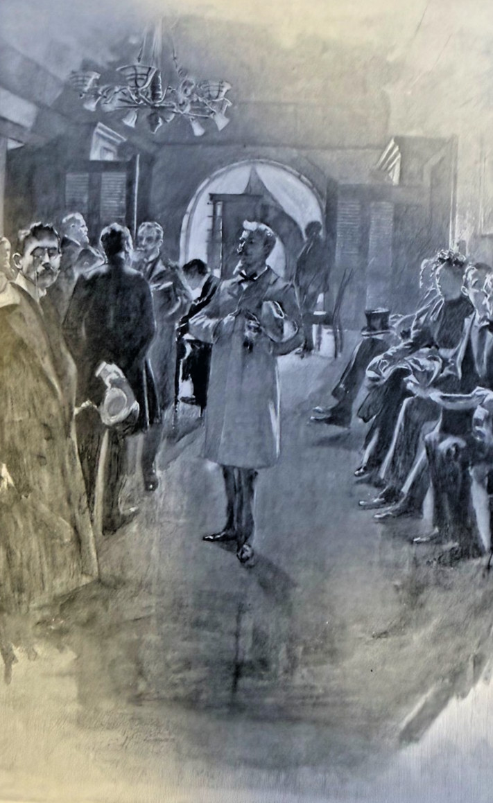 1897 President Grover Cleveland in the White House illustrated 1897 President Grover Cleveland in the White House illustrated