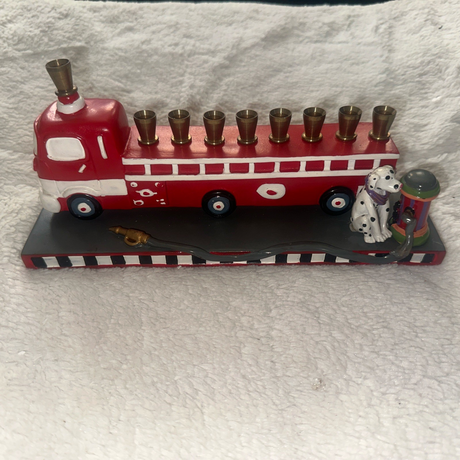 2011 Aviv Judaica By Jessica Children’s Fire Truck Engine Hanukkah Menorah