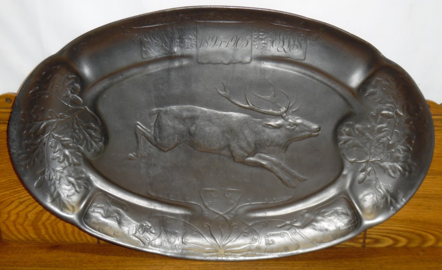 Antique 1905 Kayserzinn 4345 Art Nouveau Kroner Platter - The Metcalf Co. - 22