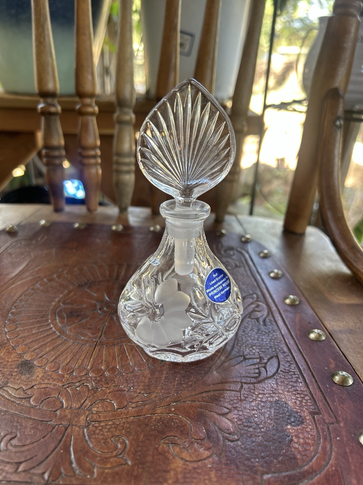 Vintage Princess House lead crystal perfume bottle made in West Germany New