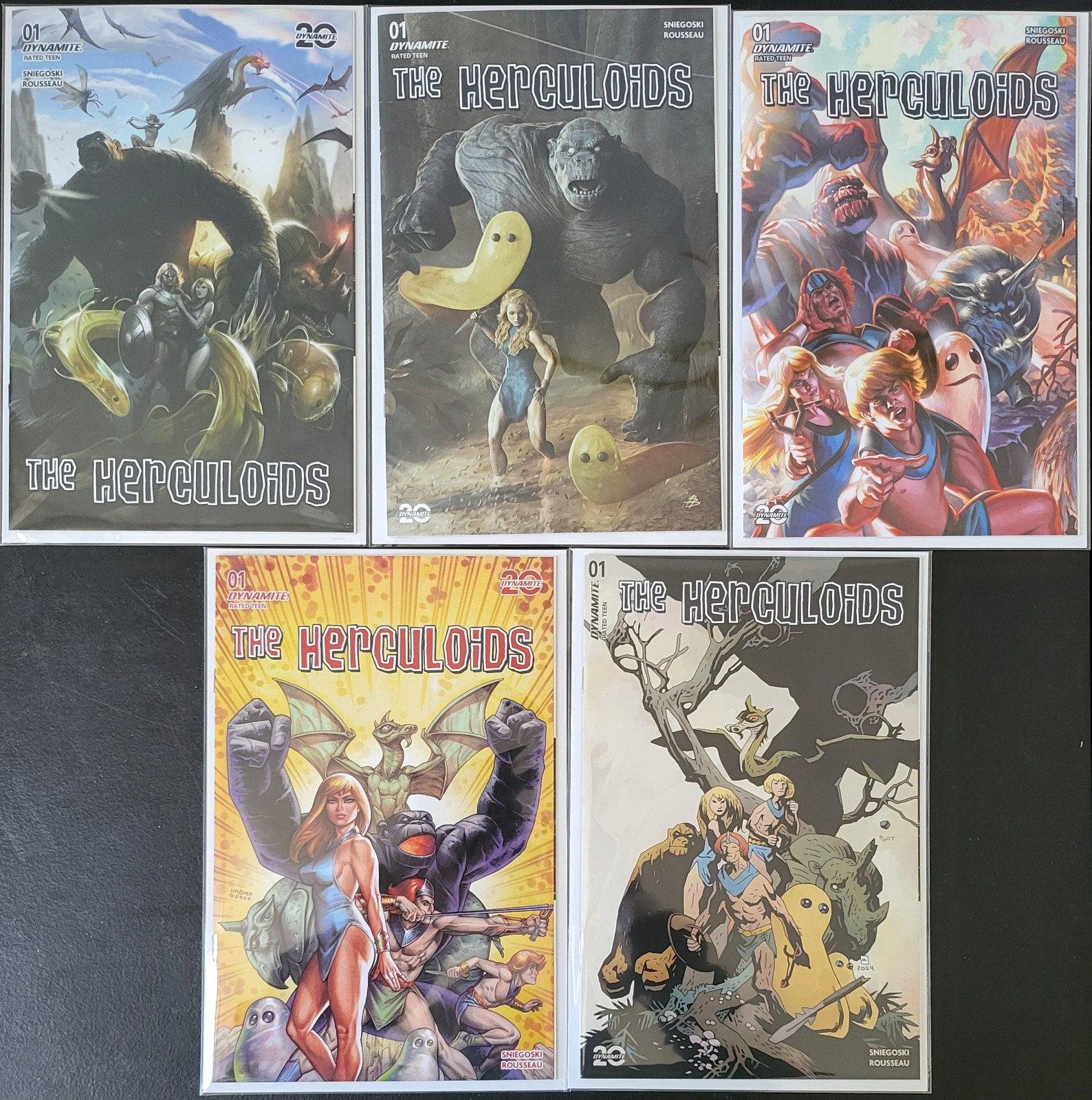 Herculoids #1, Lot of 5 Standard Covers, NM/Better , 1st Herculoids #1, Lot of 5 Standard Covers, NM/Better , 1st