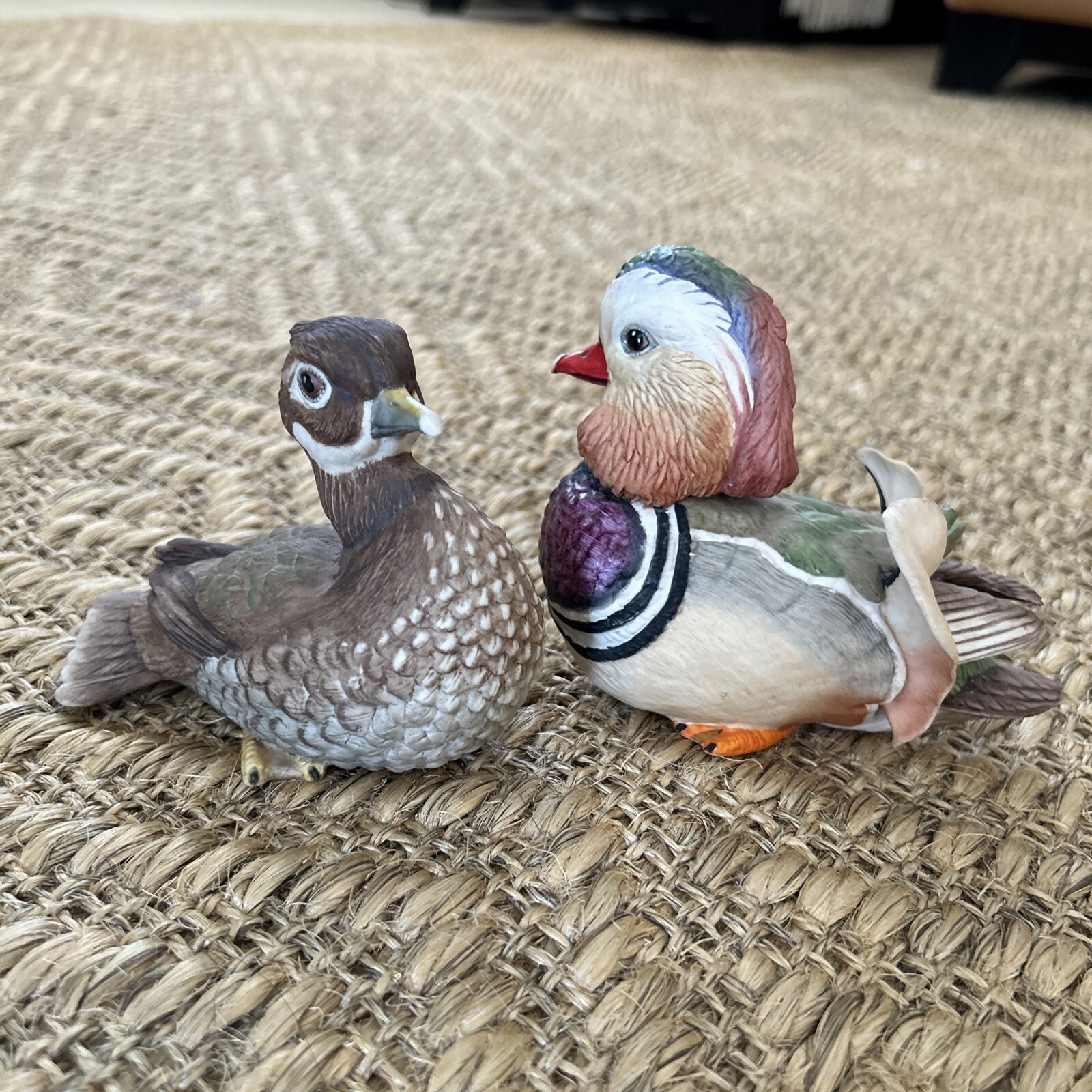 Vintage Mandarin Duck Pair Boehm Figurine Set, #40106 Boehm Bird Figurine