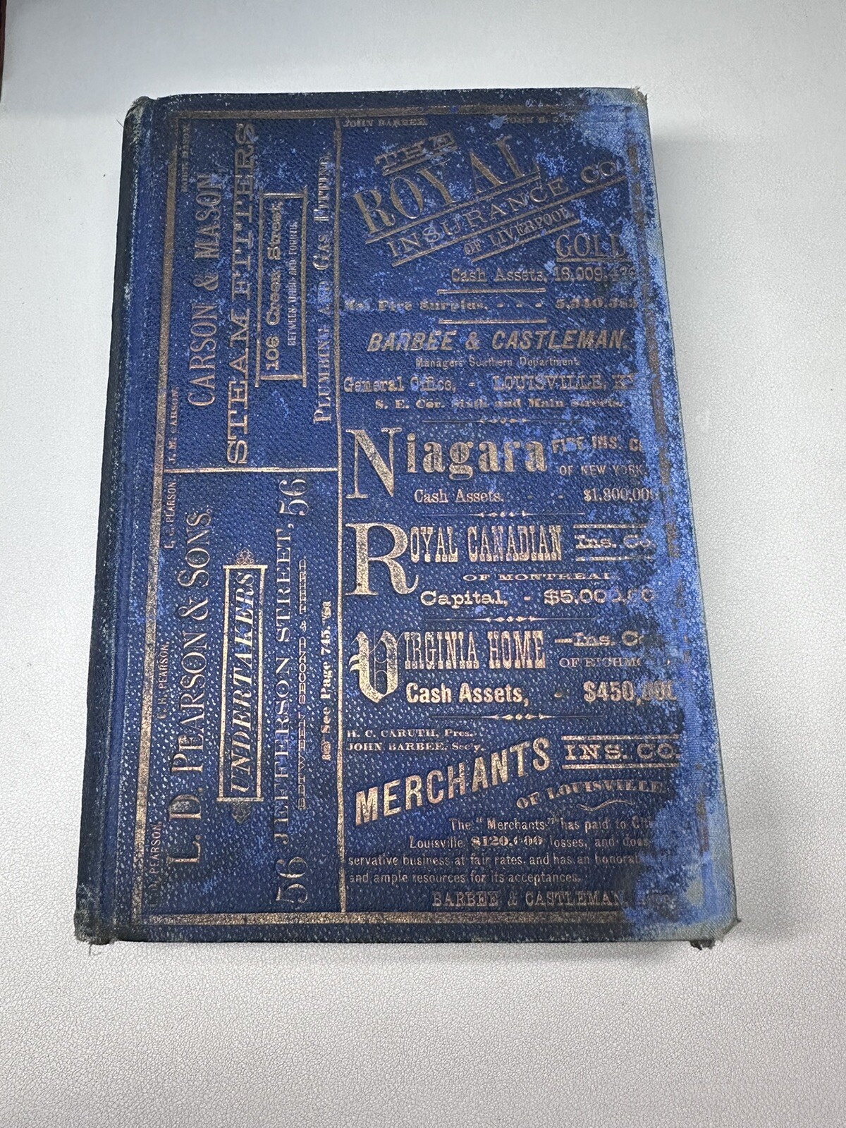 CARON\'S Louisville KY DIRECTORY 1876 Massive Book Genealogy Resource History Ads CARON\'S Louisville KY DIRECTORY 1876 Massive Book Genealogy Resource History Ads