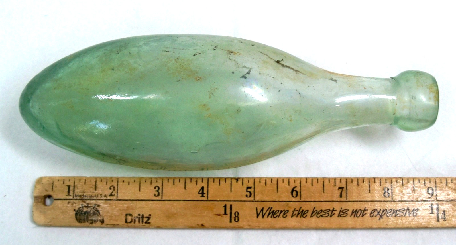 Antique Green Blob Top Torpedo Bottle ~ An 8.75 Antique Green Blob Top Torpedo Bottle ~ An 8.75