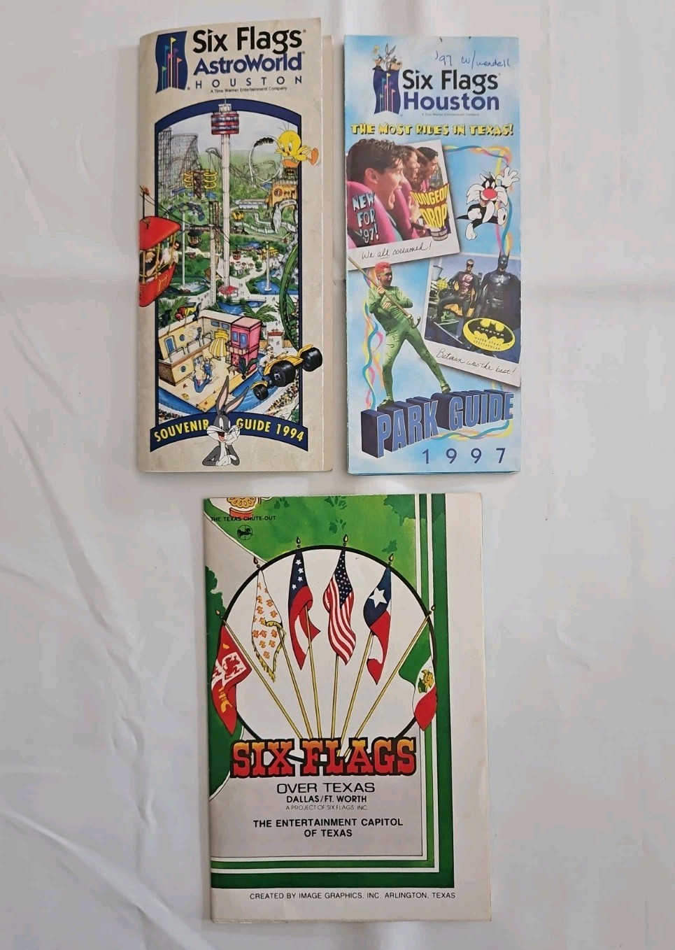 Six Flags AstroWorld Over Texas 1994 VTG Amusement Theme Park Souvenir Map Guide Six Flags AstroWorld Over Texas 1994 VTG Amusement Theme Park Souvenir Map Guide
