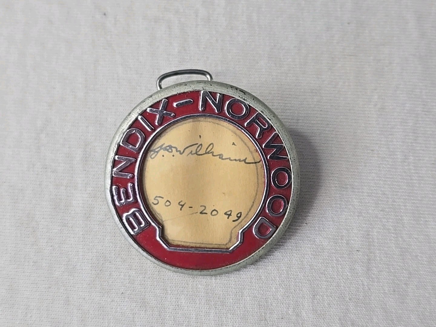 WW2 Bendix Aircraft Guages Manufacturer ID Identification Employee Badge Pin WW2 Bendix Aircraft Guages Manufacturer ID Identification Employee Badge Pin