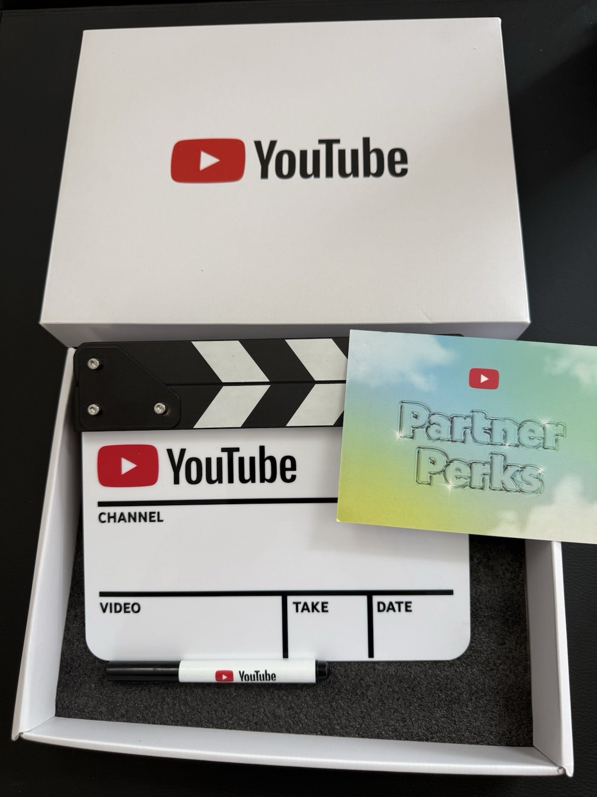 NEW Youtube Partner Perks Clapper Board Limited Edition With Card
