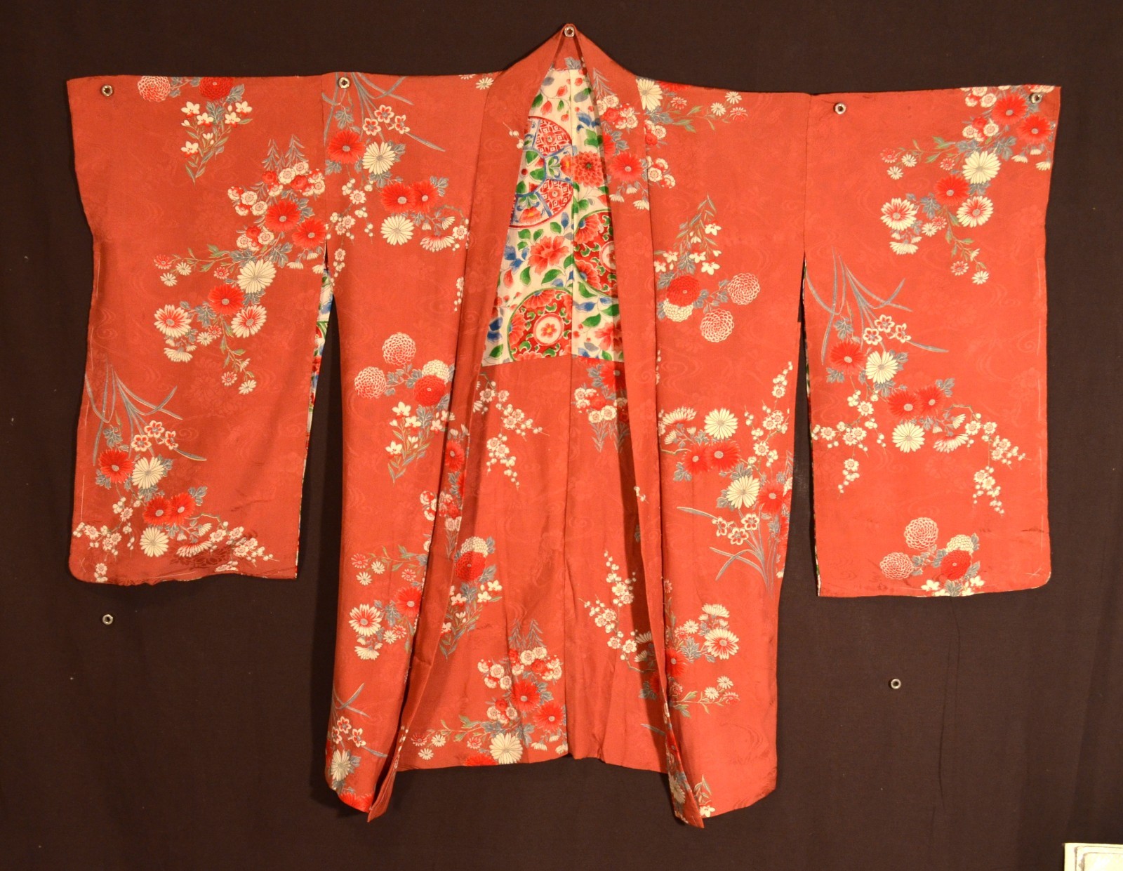 Vintage Women's Japanese Silk Kimono HAORI Jacket Subtle Pattern Long Sleeves