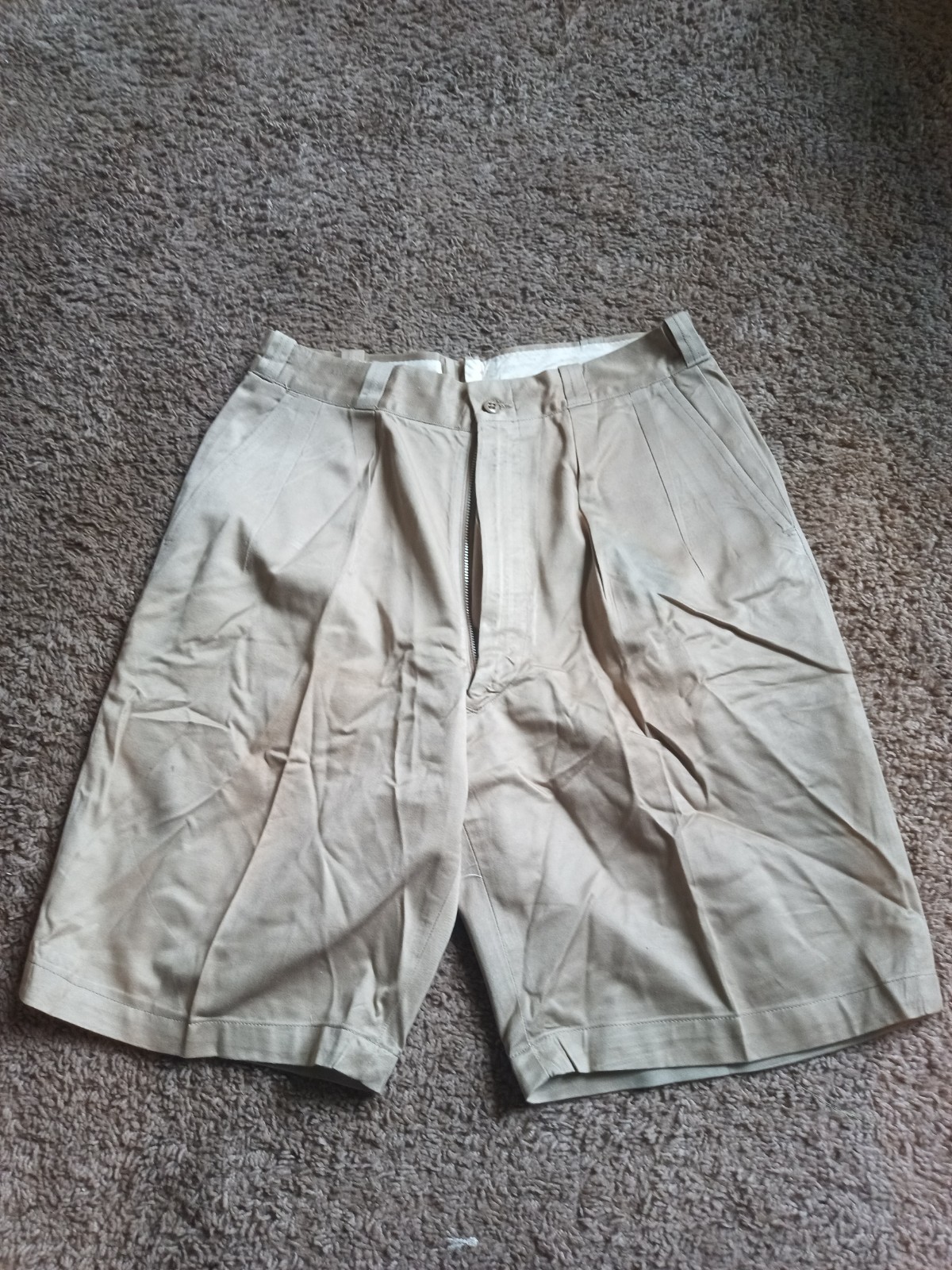 Vtg 1956 US Army Khaki Chino Shorts Pleated Officer Uniform Korea Era Stamped 32 Vtg 1956 US Army Khaki Chino Shorts Pleated Officer Uniform Korea Era Stamped 32