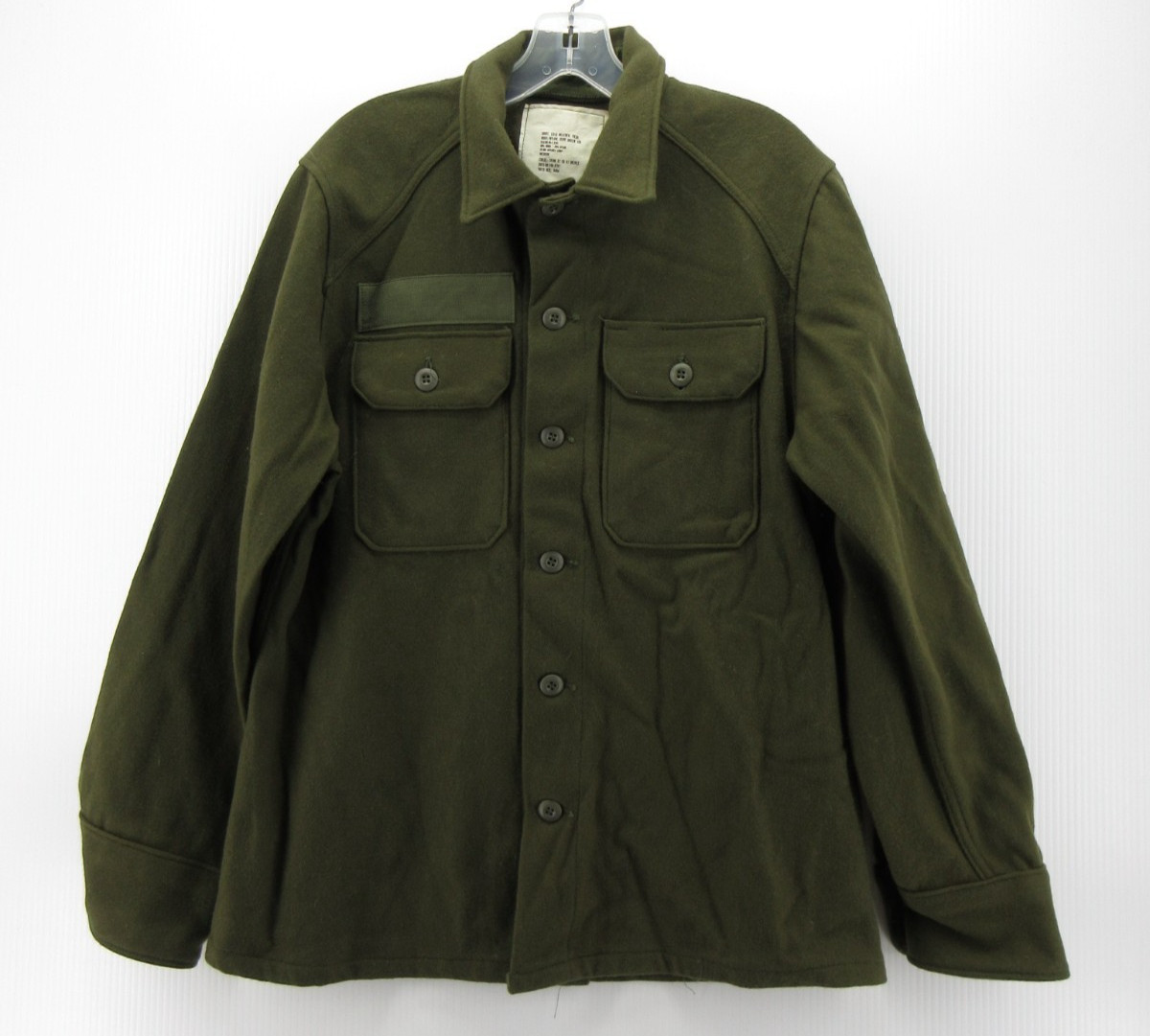 VGT US Army Shirt Men Medium Green Cold Weather Wool Field Military CPO 80s