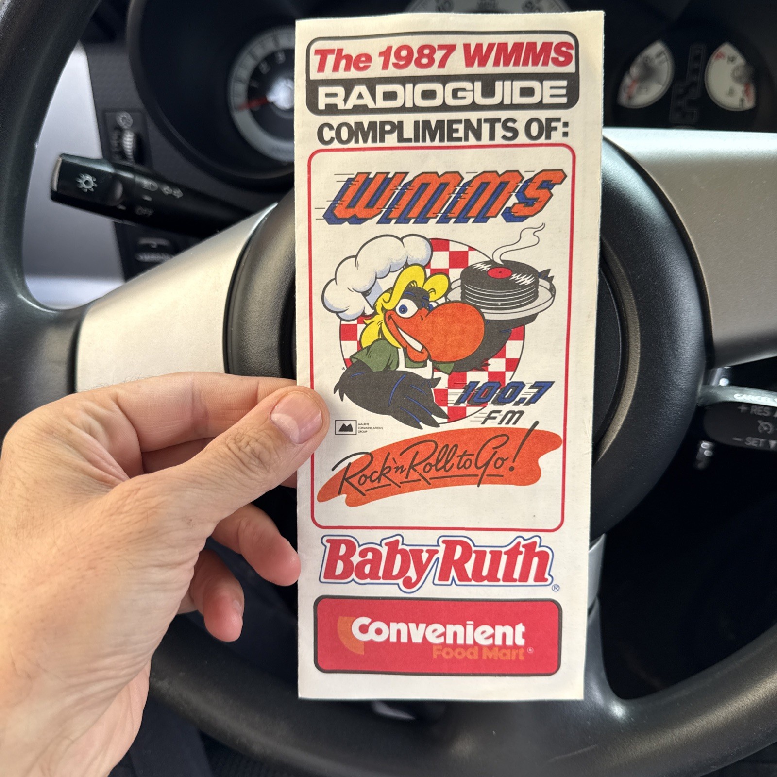 WMMS 1987 Radio Guide 100.7 FM Buzzard Baby Ruth Convenient Food Mart Very Rare