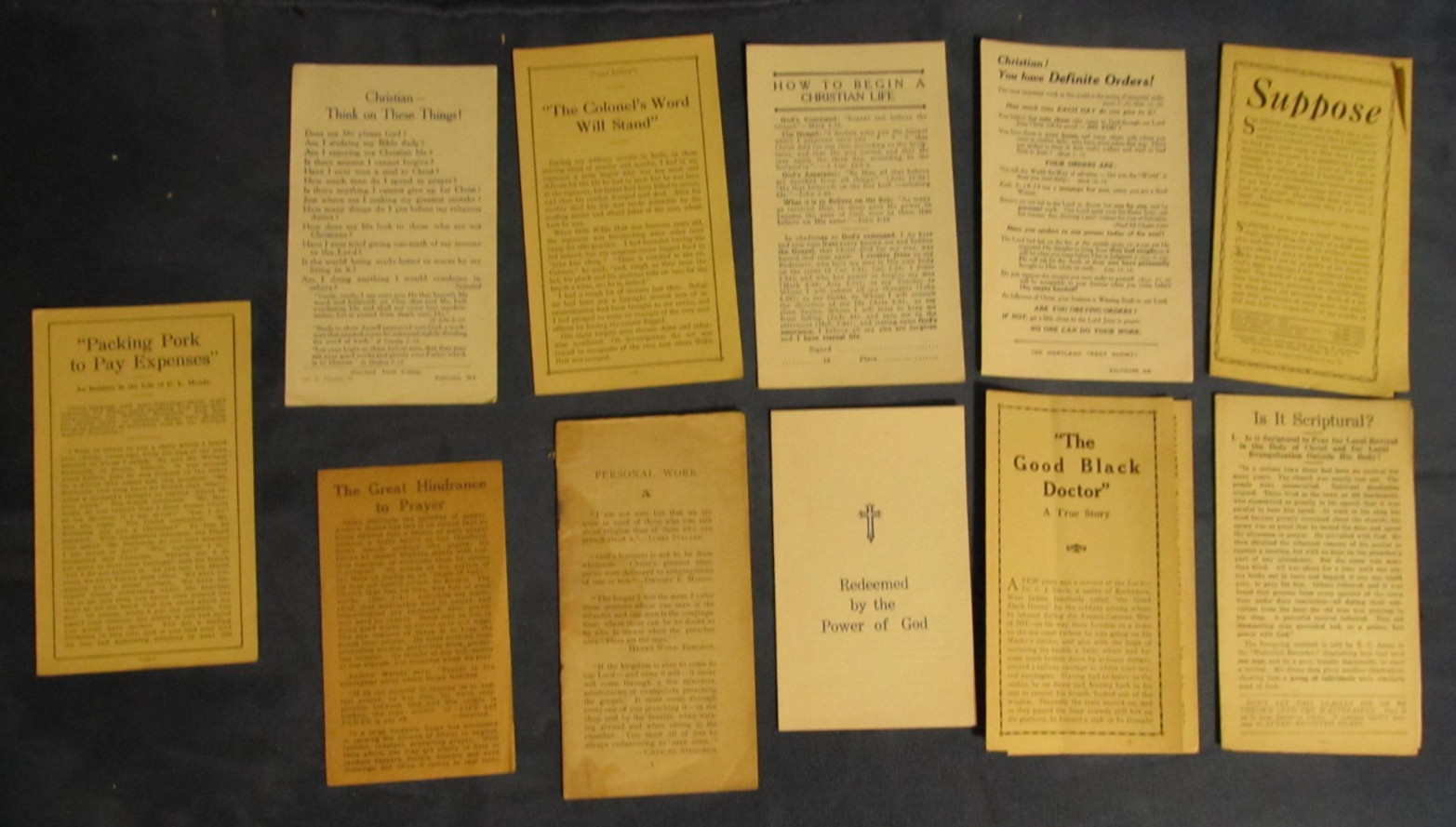 Vintage Lot of 11 Christian 1920s TRACTS Ephemera, Free Tract Society, MD Tract Vintage Lot of 11 Christian 1920s TRACTS Ephemera, Free Tract Society, MD Tract