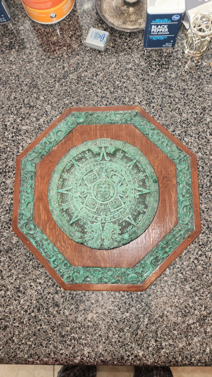 Vintage Mexican Aztec Mayan Calander Wall Plaque