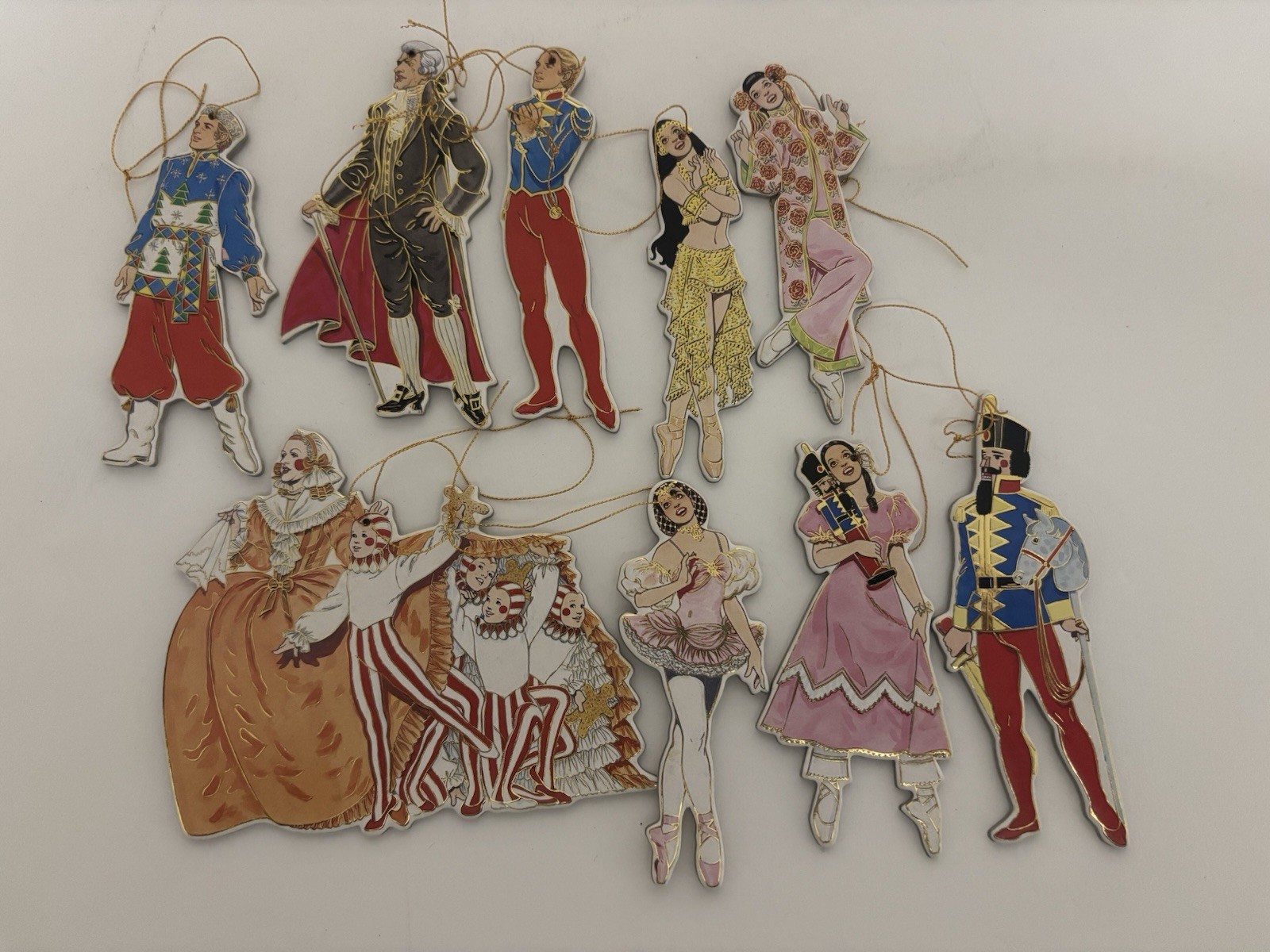 VTG Nutcracker Ballet Cardboard Ornaments Die-Cut Christmas Shackman & Co 1997 VTG Nutcracker Ballet Cardboard Ornaments Die-Cut Christmas Shackman & Co 1997