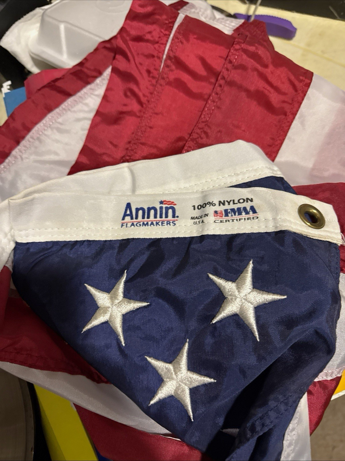 Annin Flagmakers U.S. American Flag 100% Nylon FMAA Certified