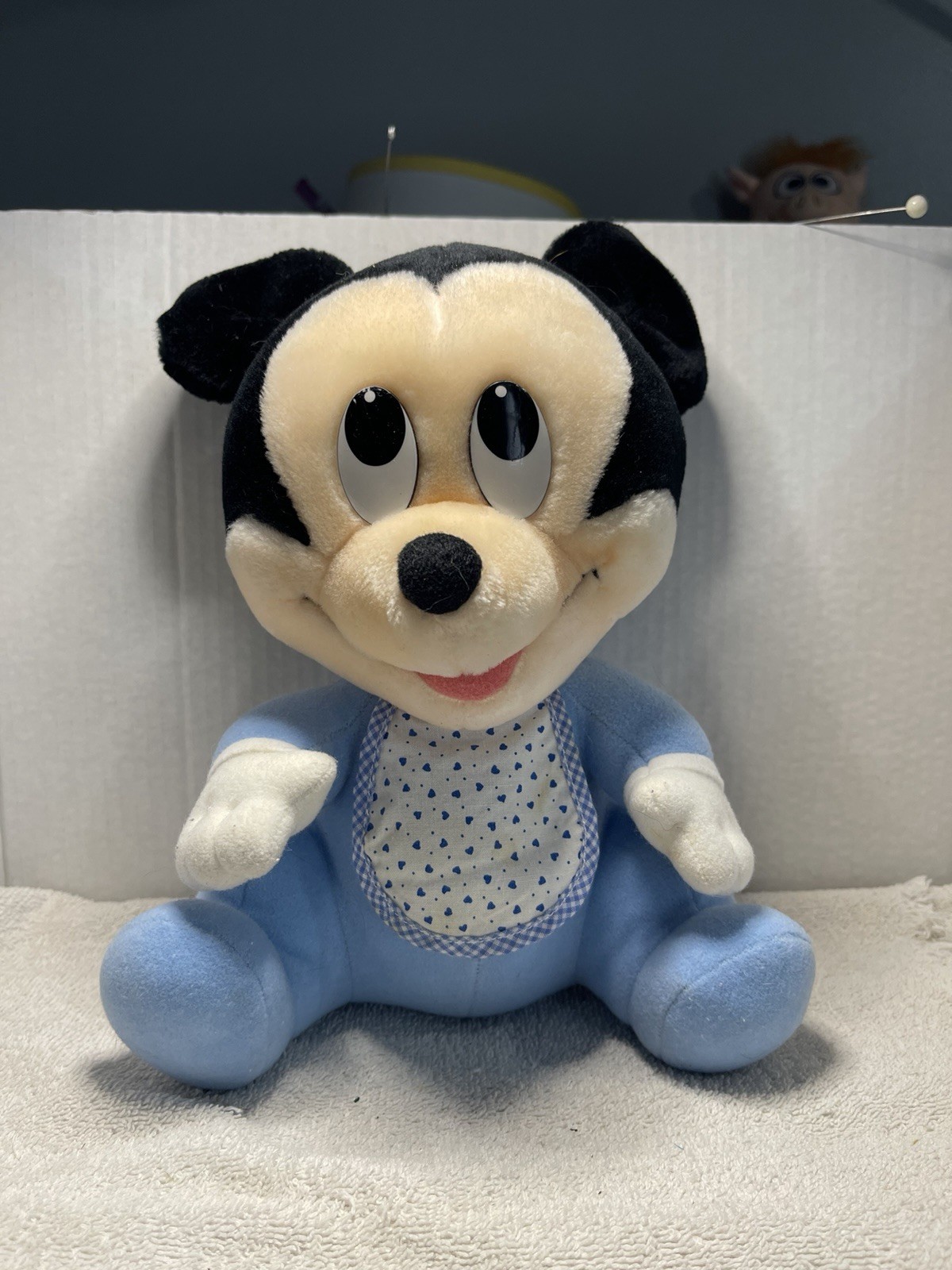 Vintage 1998 Playskool Mickey Mouse Plush Blue Outfit Disney 10 Inch
