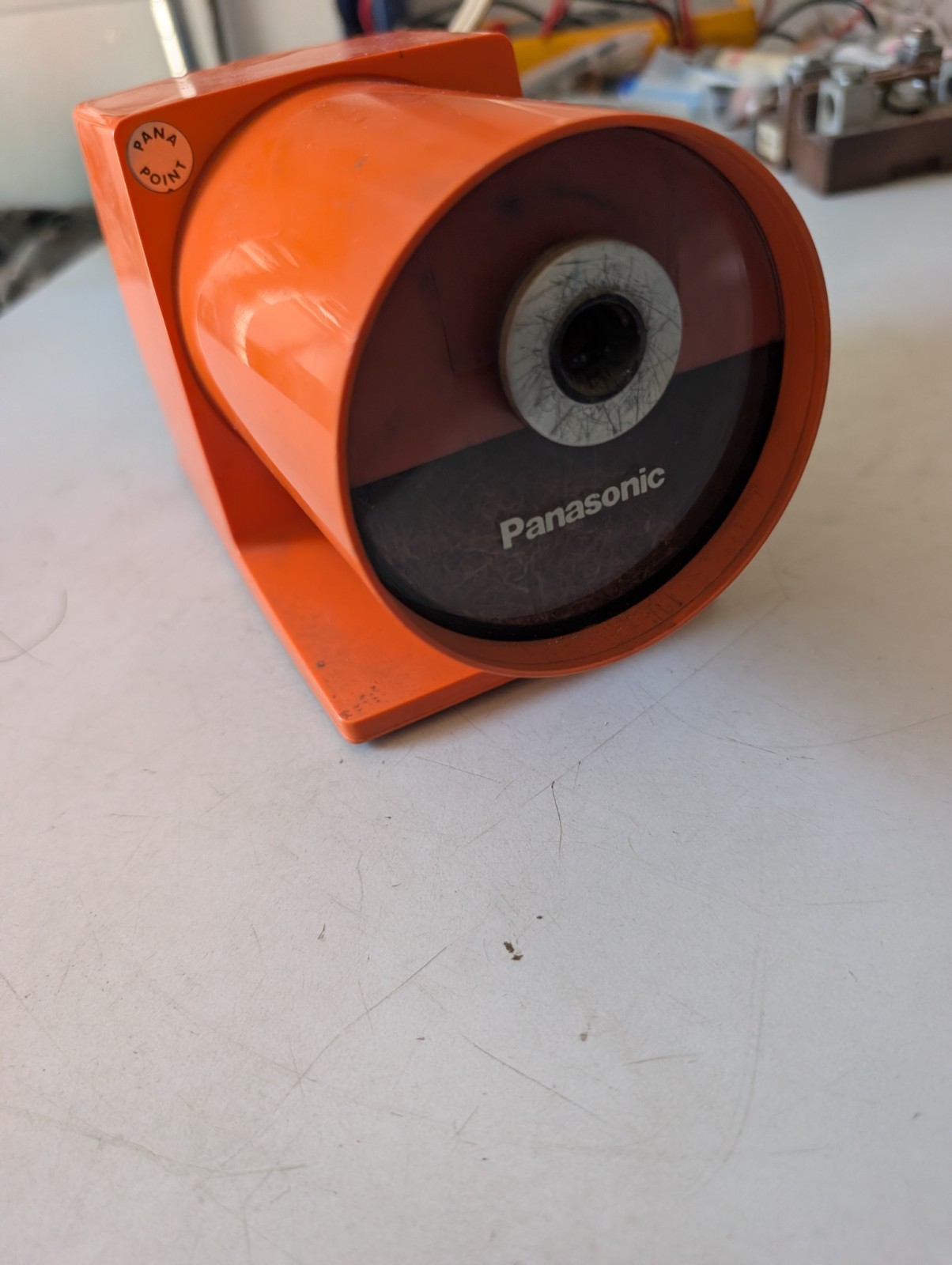 Vintage Panasonic KP-22A Pana Point Orange Electric Pencil Sharpener MCM Japan