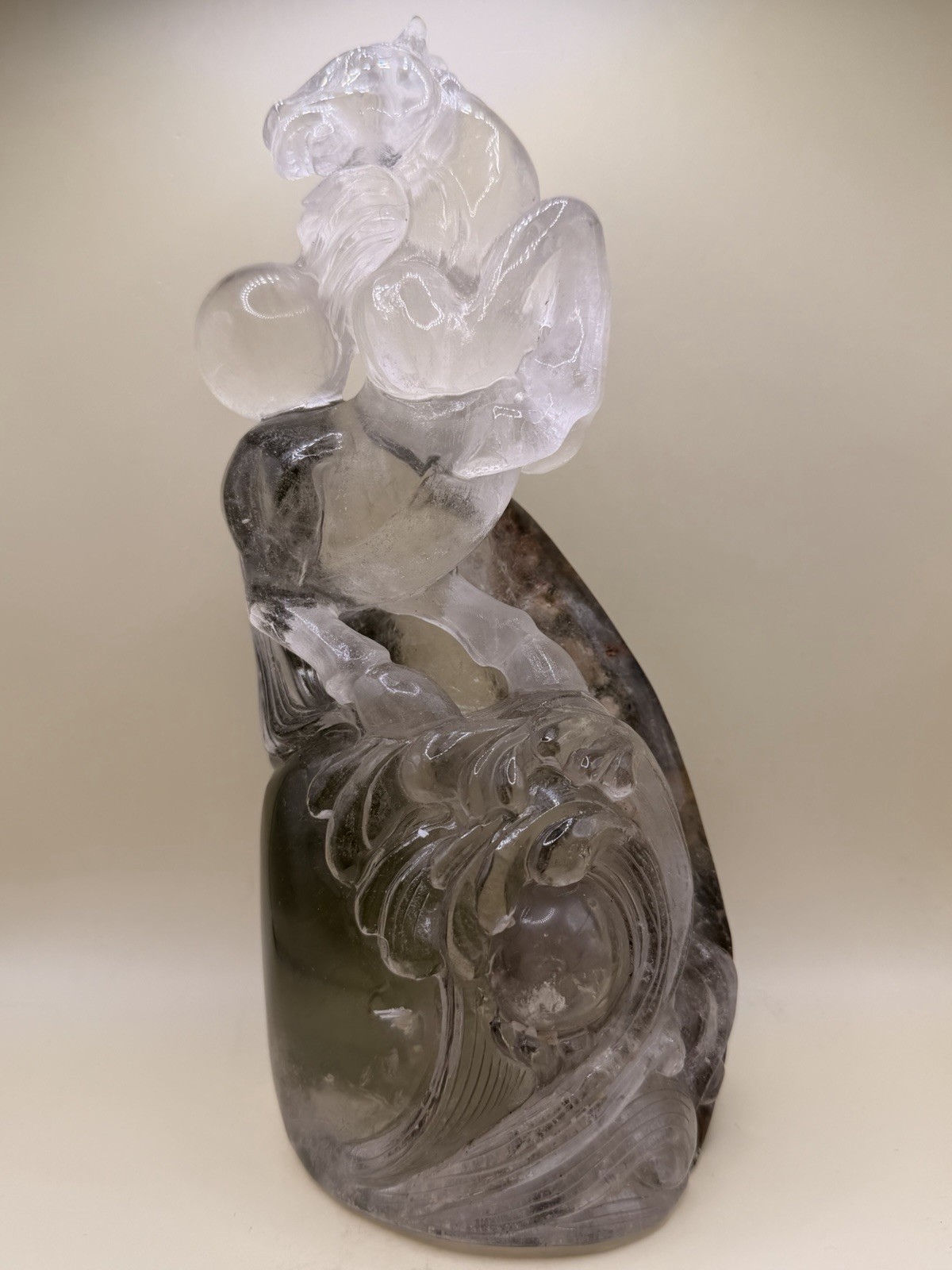 Stunning natural Garden Quartz Horse Sculpture Stunning natural Garden Quartz Horse Sculpture