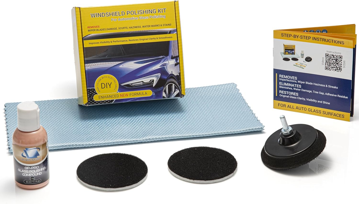 GLASS POLISH DIY 3” (75Mm) Windshield Polishing Kit for Car Glass Restoration, R GLASS POLISH DIY 3” (75Mm) Windshield Polishing Kit for Car Glass Restoration, R