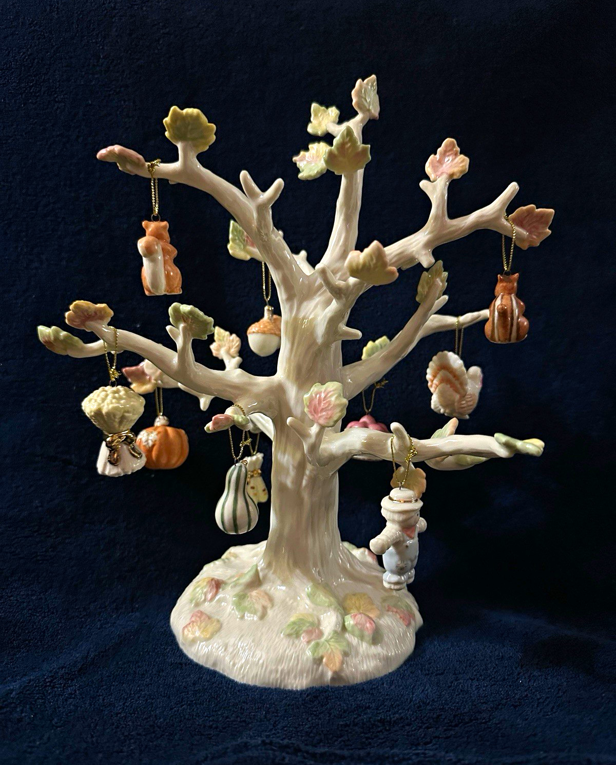 Lenox Autumn Delights Tree Ivory China Hanging Ornament 2005 - 10 Ornaments