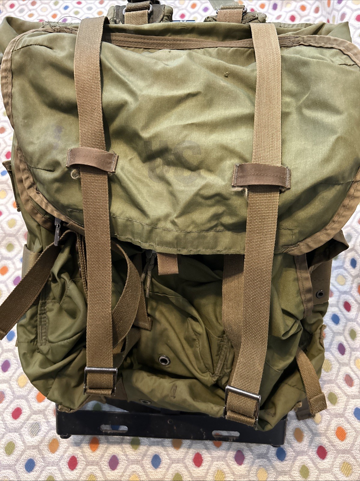 Vintage (1975?) Field Combat Pack ALICE Green With Metal Frame