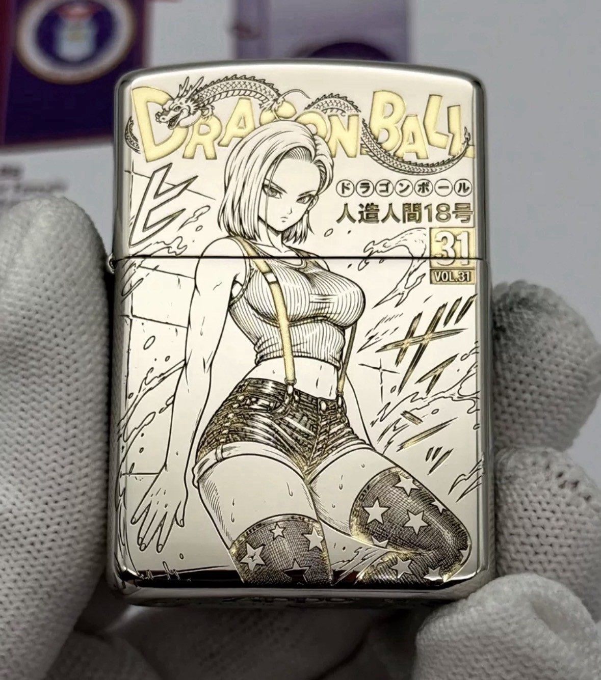 Dragon Ball Z hot girl Anime Silver Collectible Zippo Lighter In A New Box Dragon Ball Z hot girl Anime Silver Collectible Zippo Lighter In A New Box
