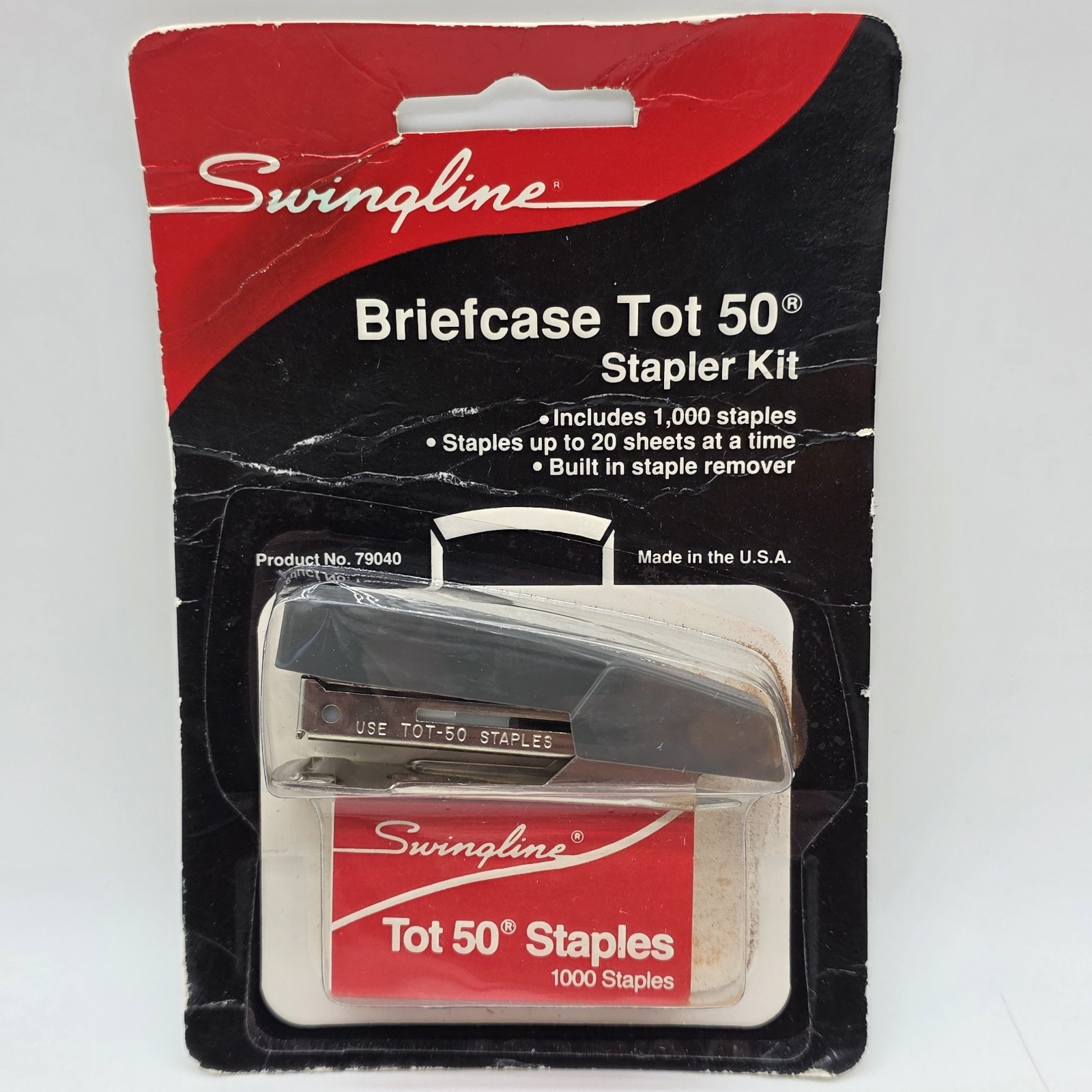 Swingline Briefcase Tot 50 Mini Stapler Kit Gray No.79040 Vintage Sealed Swingline Briefcase Tot 50 Mini Stapler Kit Gray No.79040 Vintage Sealed