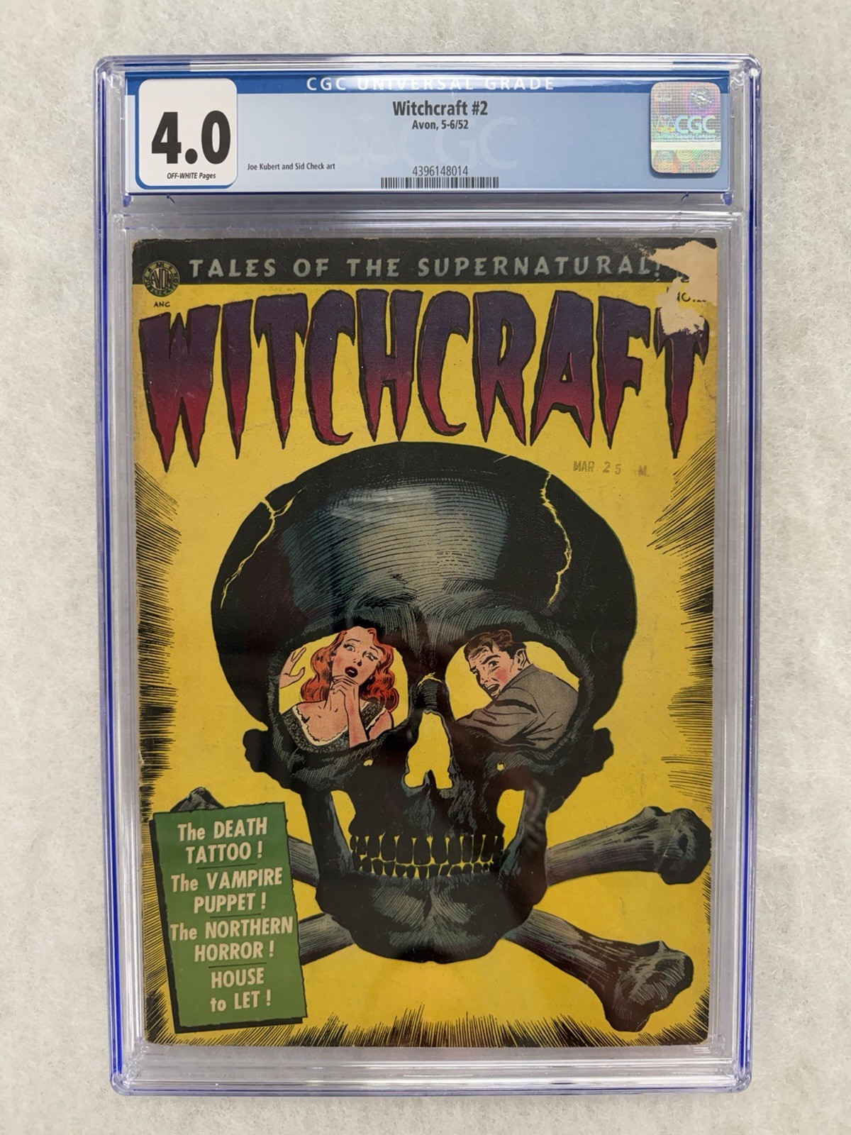 Witchcraft #2 CGC 4.0 Avon Off White Pages 1952 Classic Pre-Code Horror