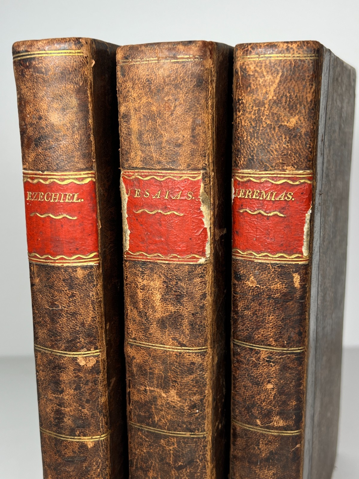 1827 RARE Antique Book Lot Major Prophets Judaica Judaism Hebrew Religion Rabbi