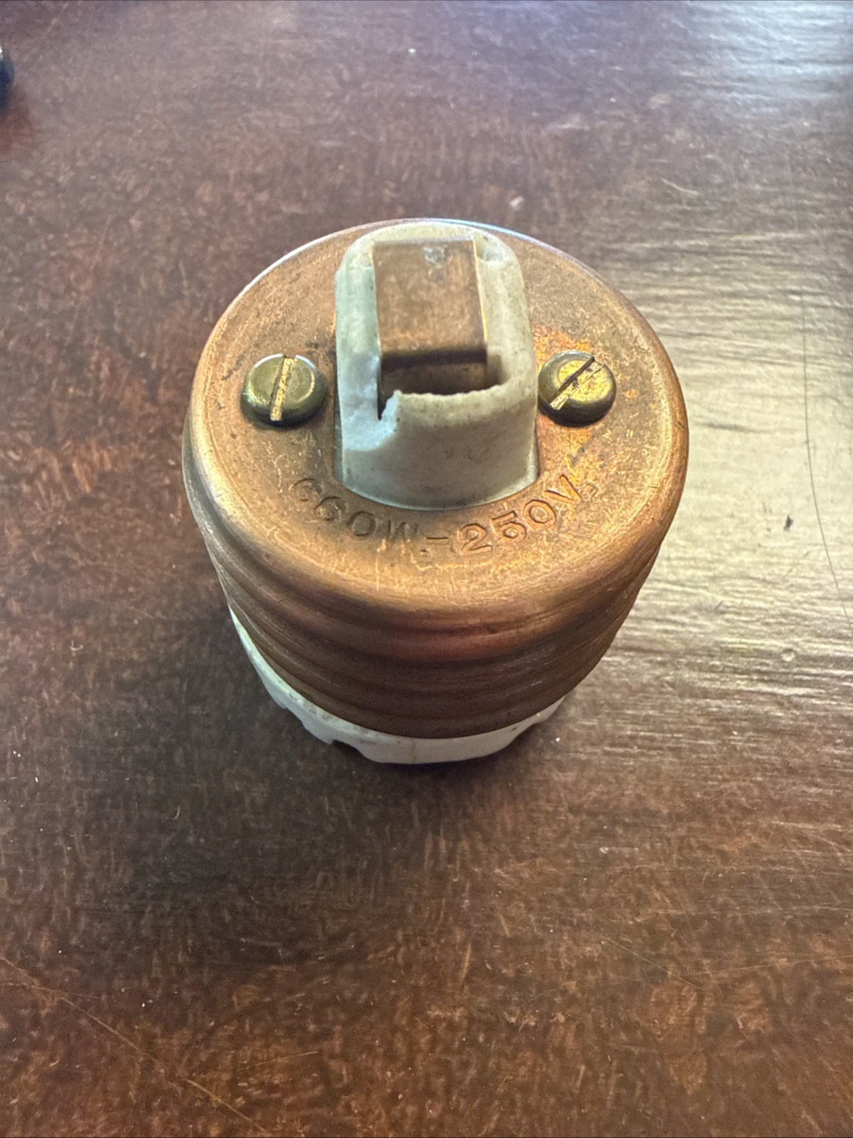 Antique Obsolete Porcelain Screw-in Fuse 650w 250v Not Tested