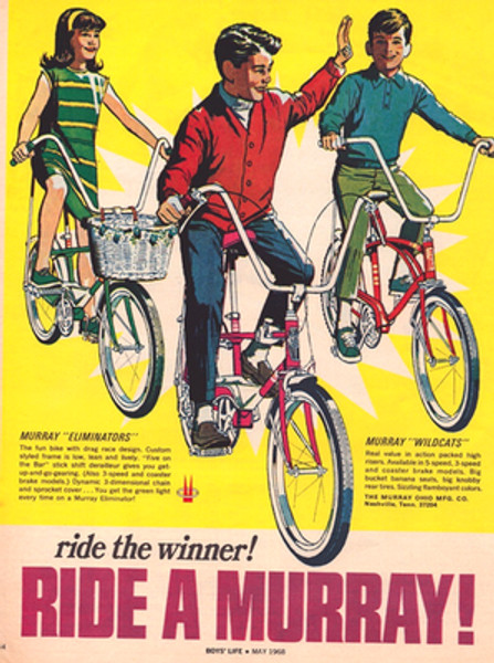 1968 Print Ad Murray Eliminator and Wildcat Bicycles Drag Race Design Boys Life 1968 Print Ad Murray Eliminator and Wildcat Bicycles Drag Race Design Boys Life