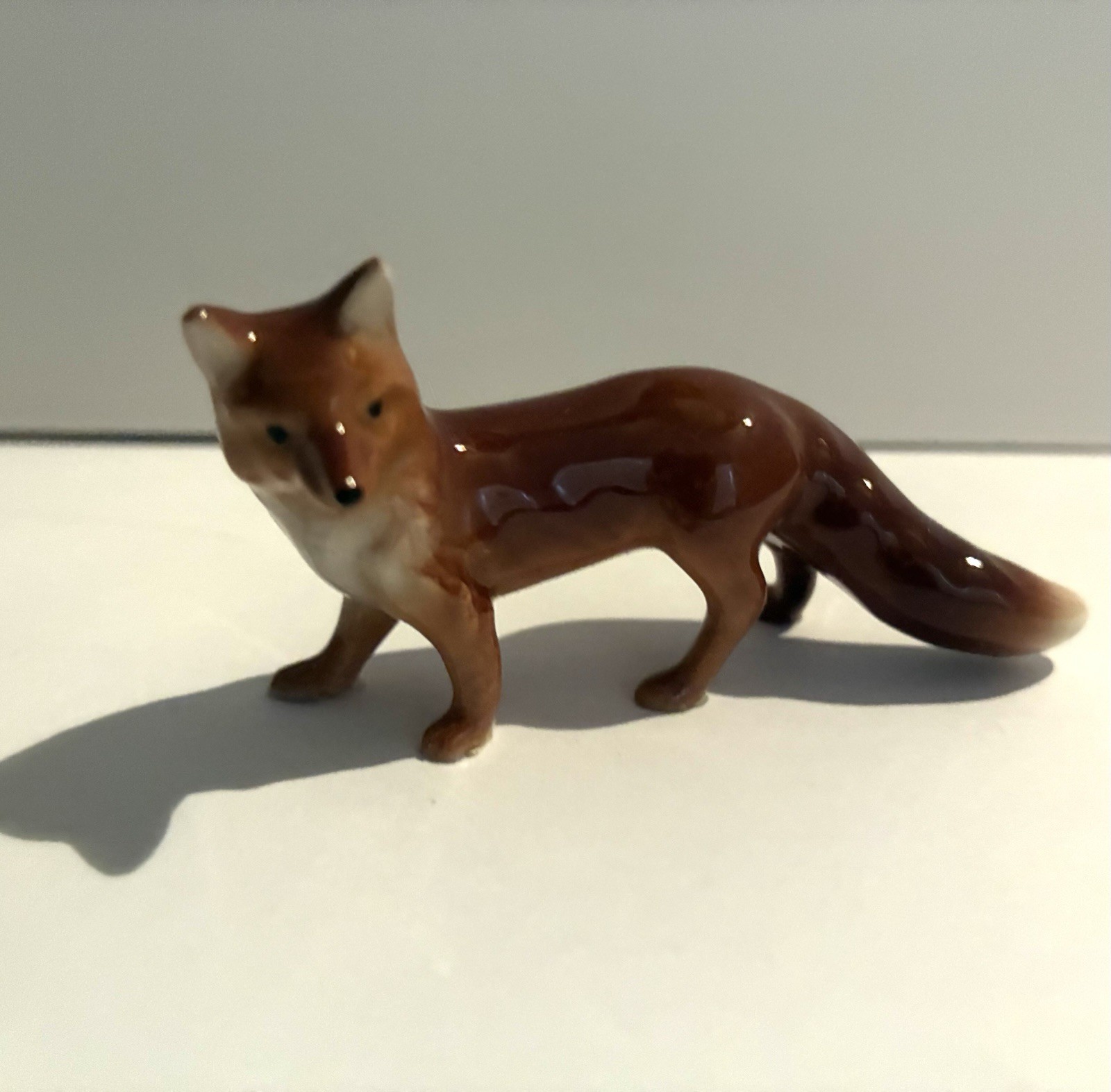Rare Vintage Miniature Fox Porcelain Figurine Rare Vintage Miniature Fox Porcelain Figurine
