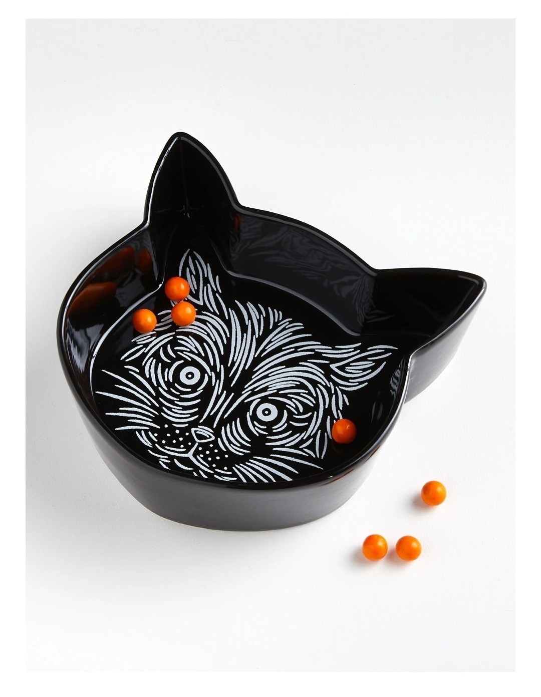 NIB Patch NYC Crate & Barrel Kooky Kitty Halloween Ceramic Cat Dishes-Set Of 2 NIB Patch NYC Crate & Barrel Kooky Kitty Halloween Ceramic Cat Dishes-Set Of 2