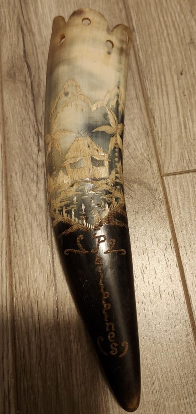 Phillipines Carved Horn