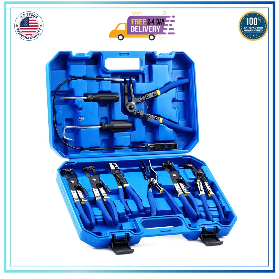 OMT 9pcs Hose Clamp Pliers for Fuel Oil & Water Hoses