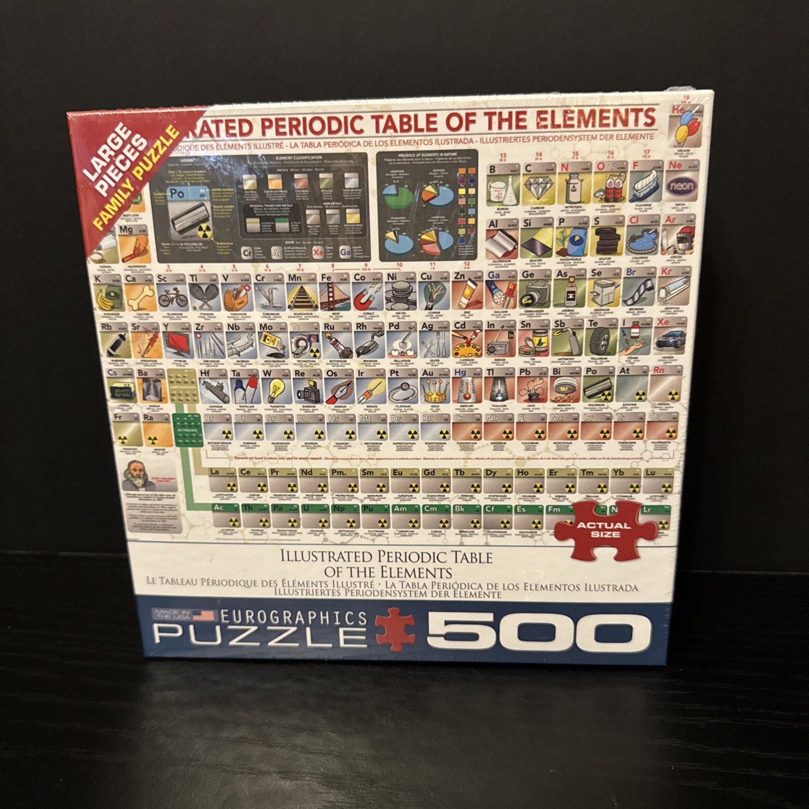 EuroGraphics (EURHR) Illustrated Periodic Table of The Elements 500 Piece Puzzle