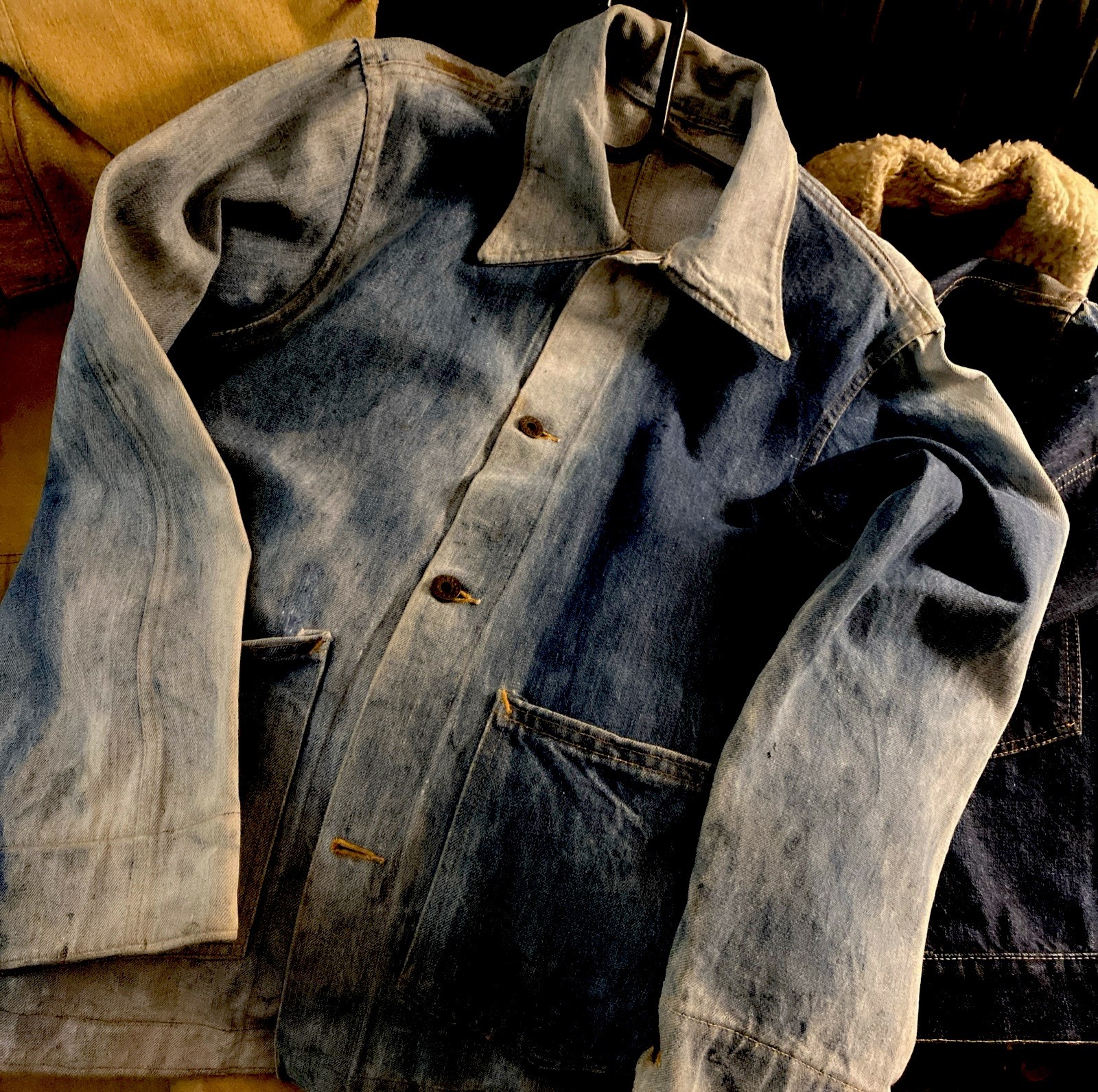 PREWAR WW11 USARMY BLUE DENIM COVERALLMINTY W/ISSUE#AND ALL LAURELBUTTONS 40