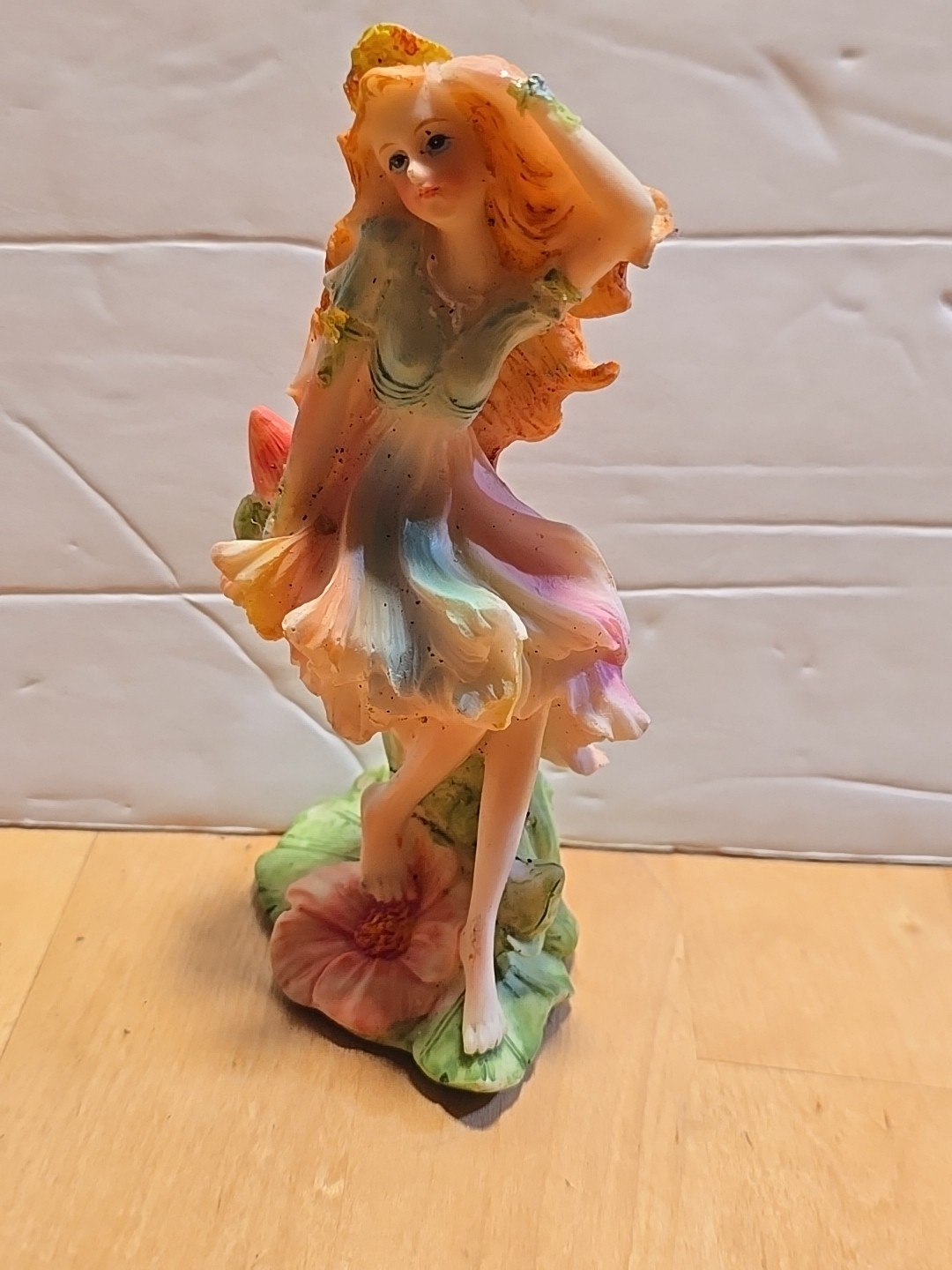 Charming Vintage Style Flower Fairy Figurine - Resin Decorative Collectible